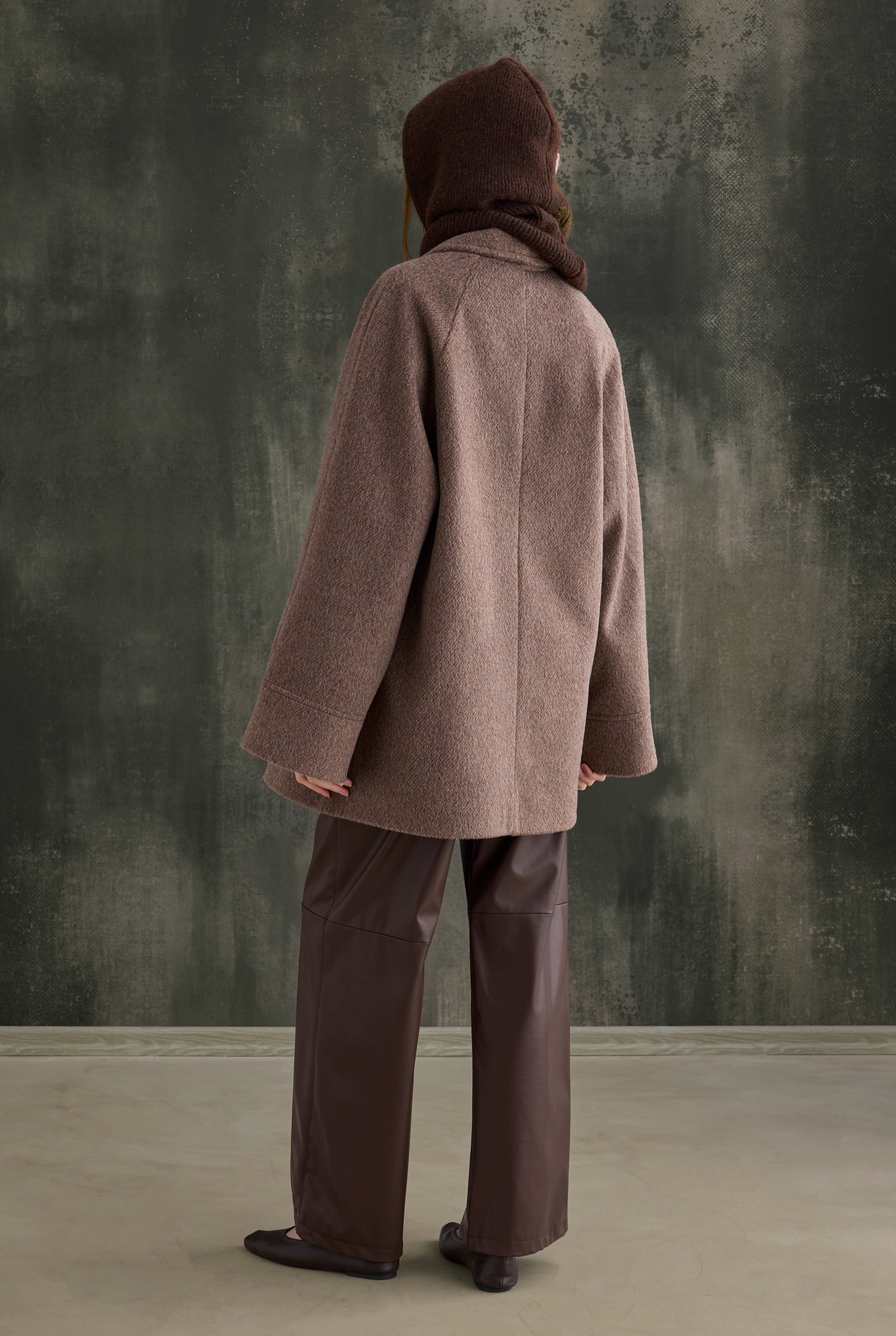 Belt Detailed Coat Brown - 6