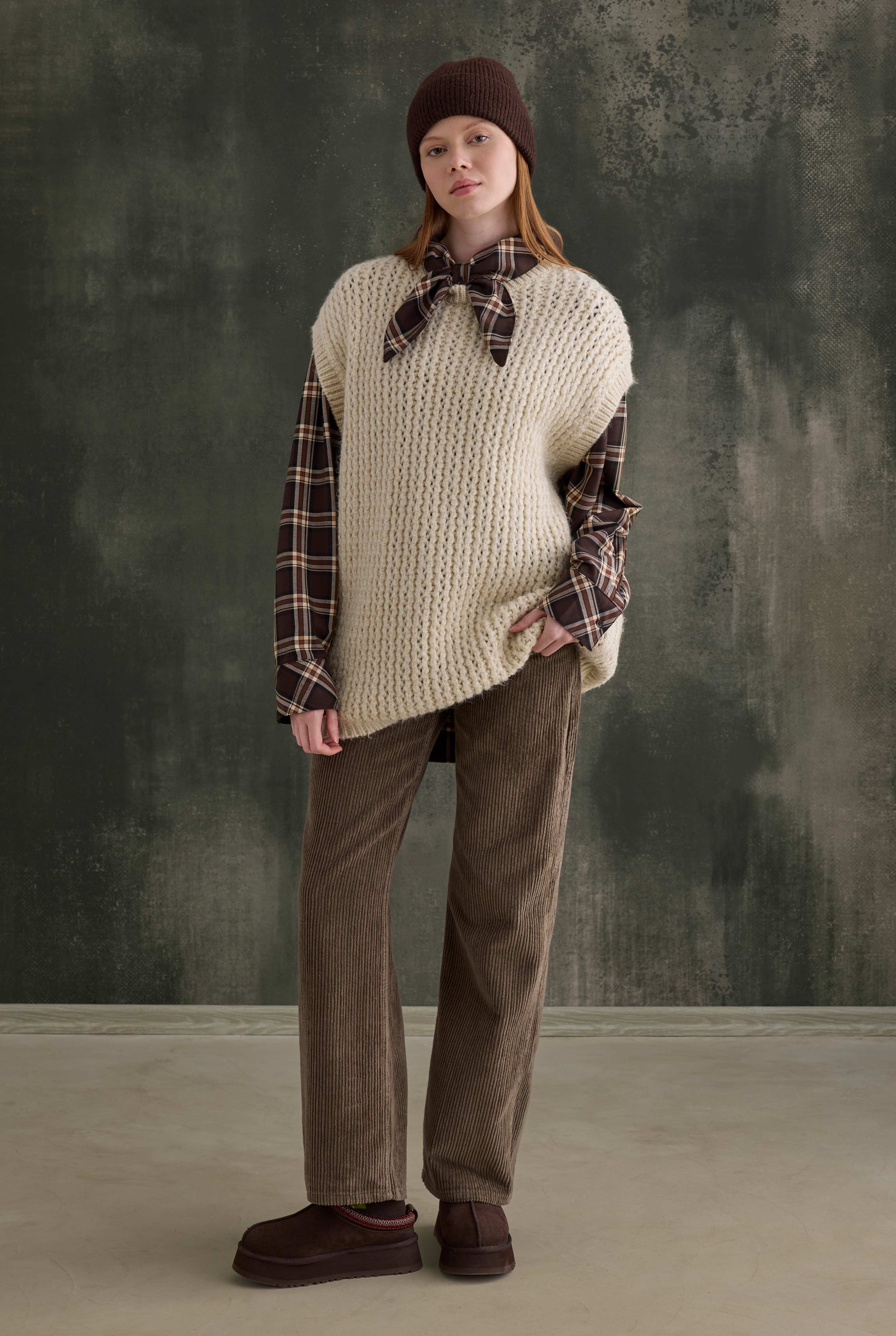 Corduroy Trousers Dark Mink - 2