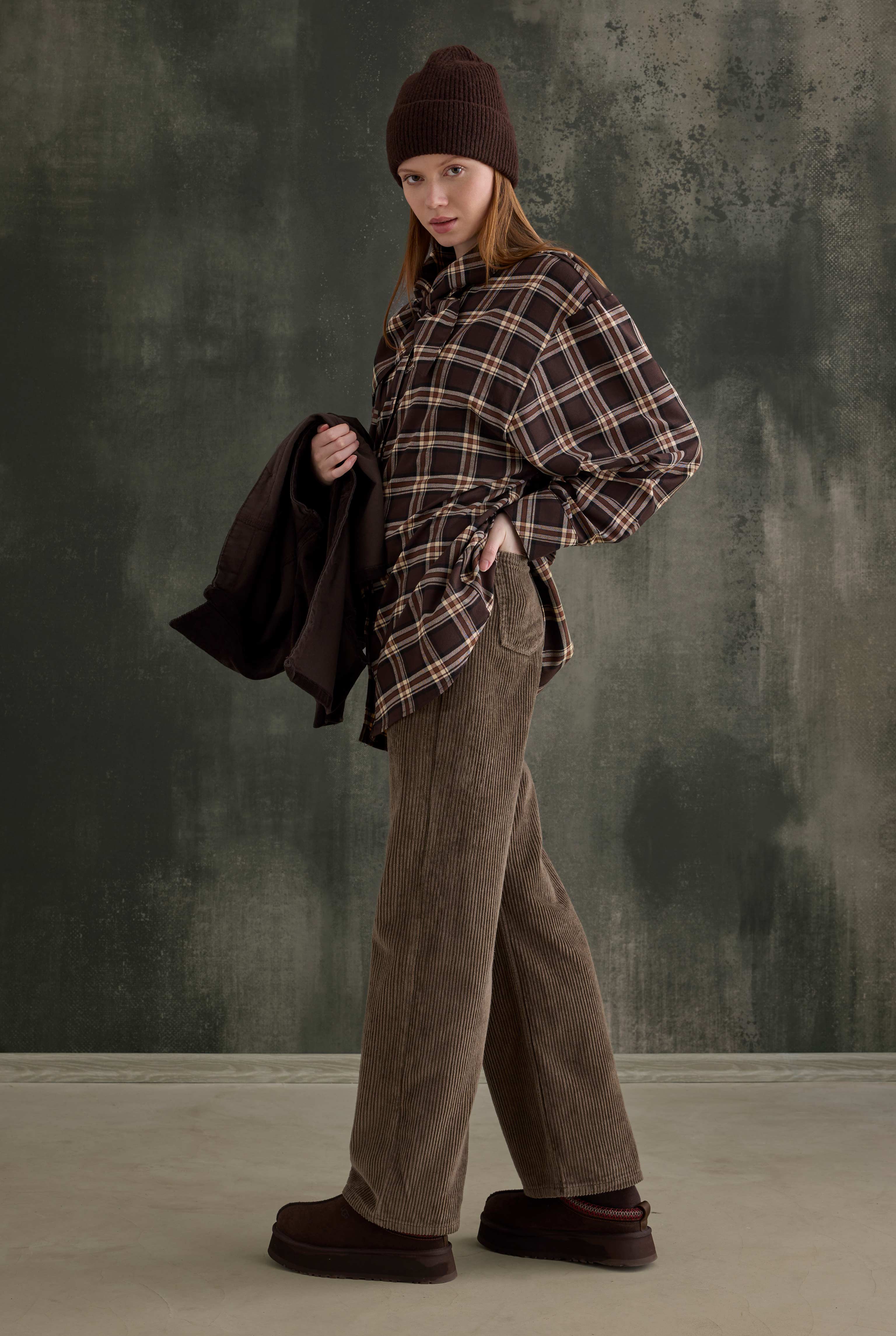 Corduroy Trousers Dark Mink - 3