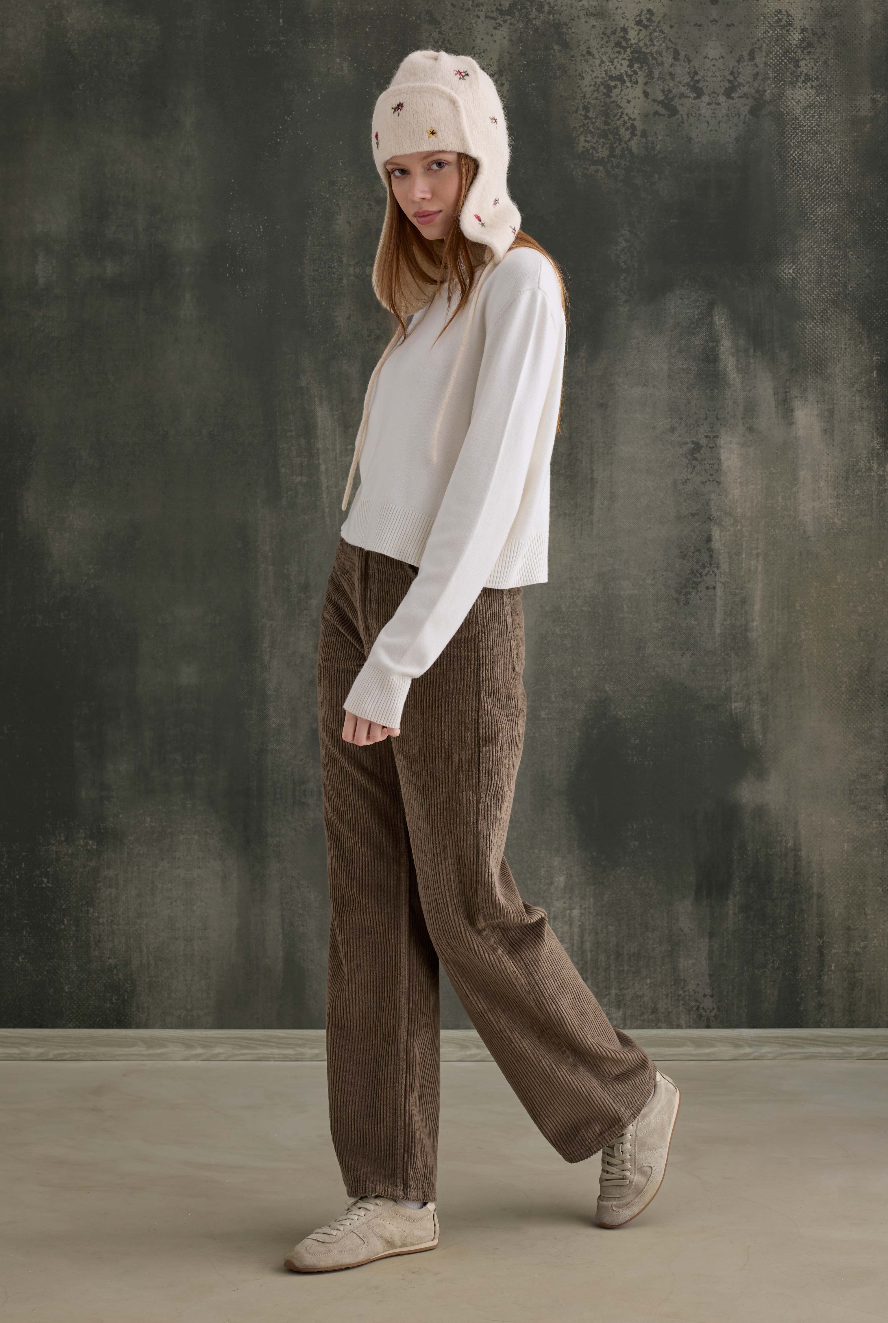 Corduroy Trousers Dark Mink - 5