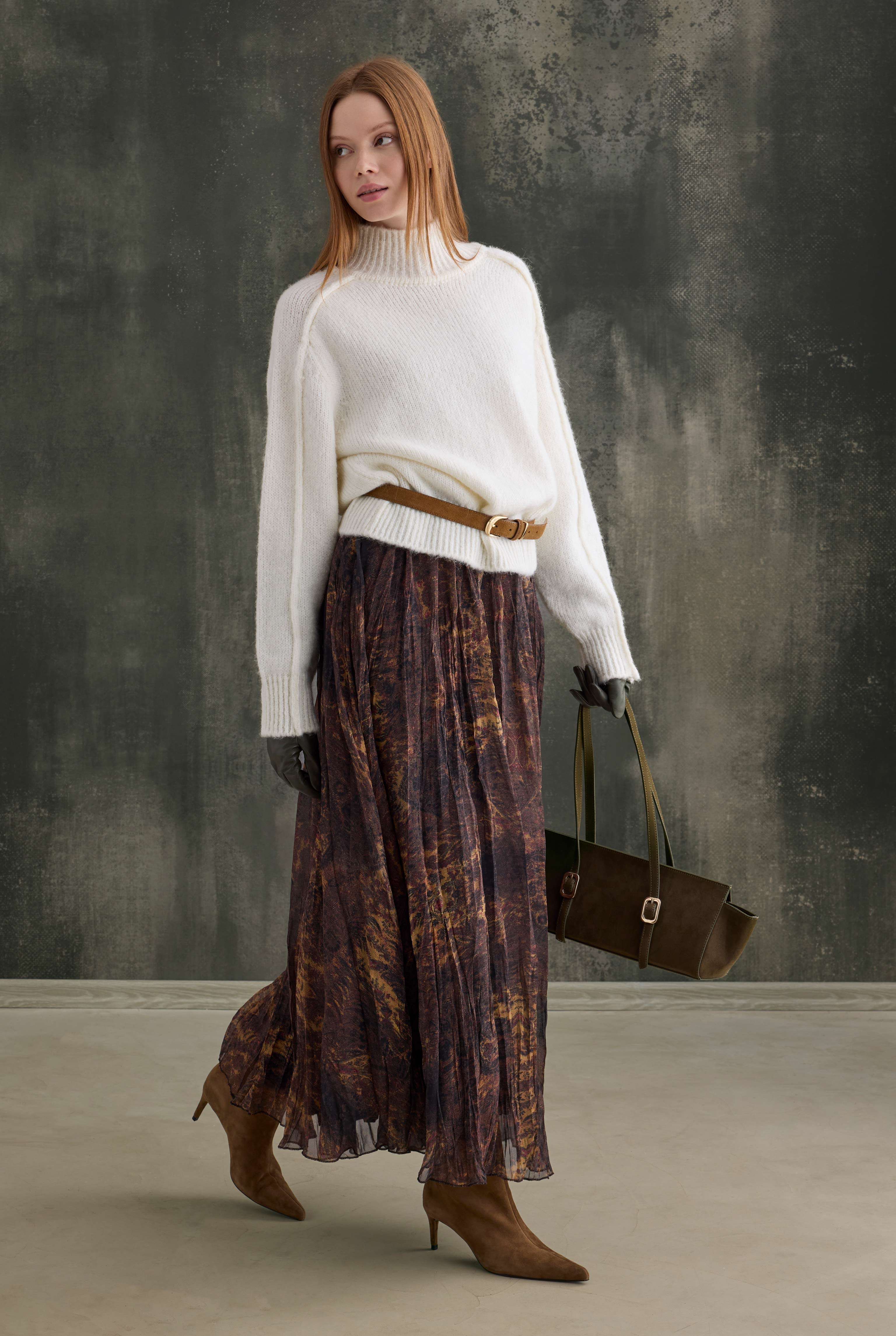 Bohemian Wrinkled Chiffon Skirt - 3