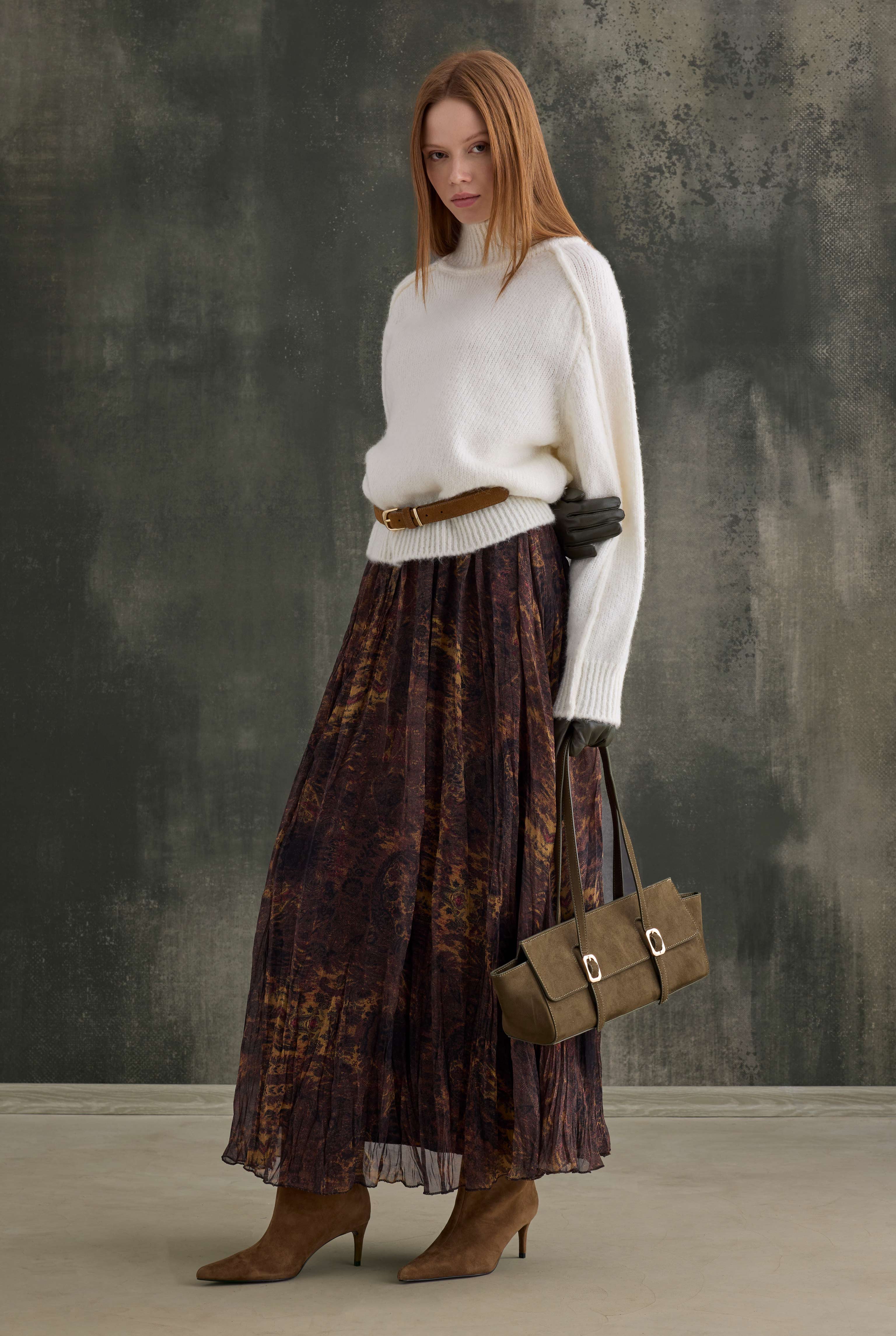 Bohemian Wrinkled Chiffon Skirt - 4