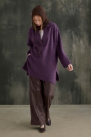 Long Polo Neck Sweater Violet 