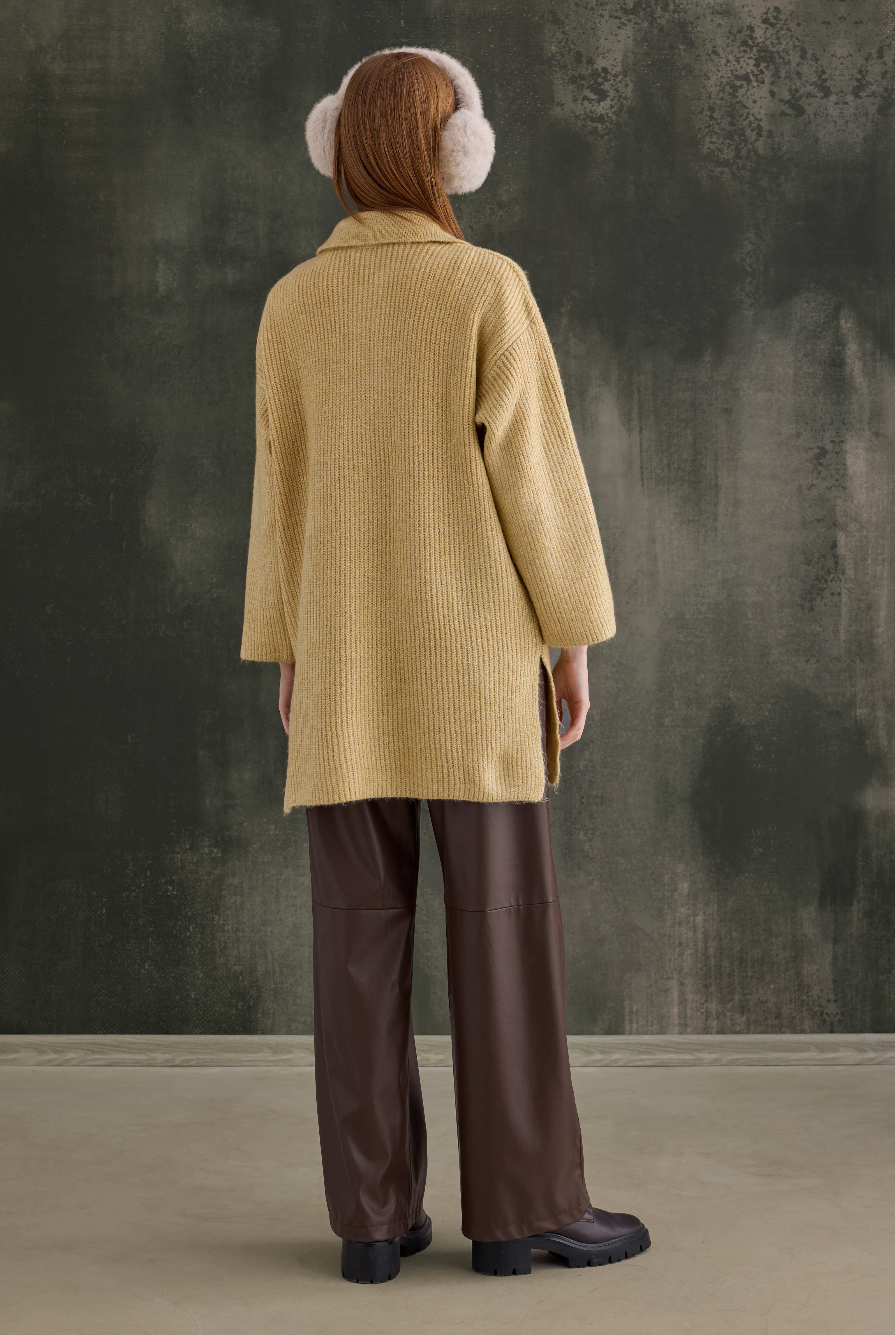Long Polo Neck Sweater Butter Yellow - 6