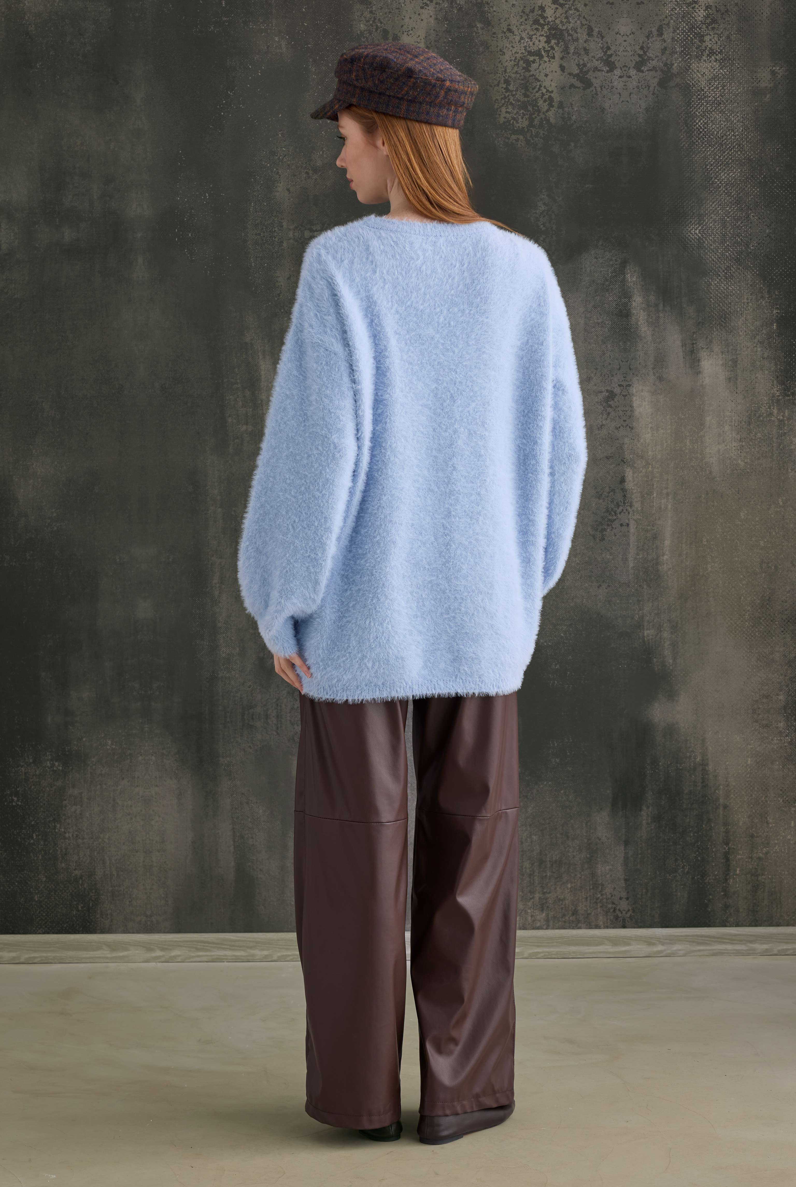 Soft Fuzzy Sweater Aqua - 2