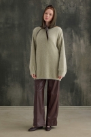 Soft Fuzzy Sweater Almond Green 