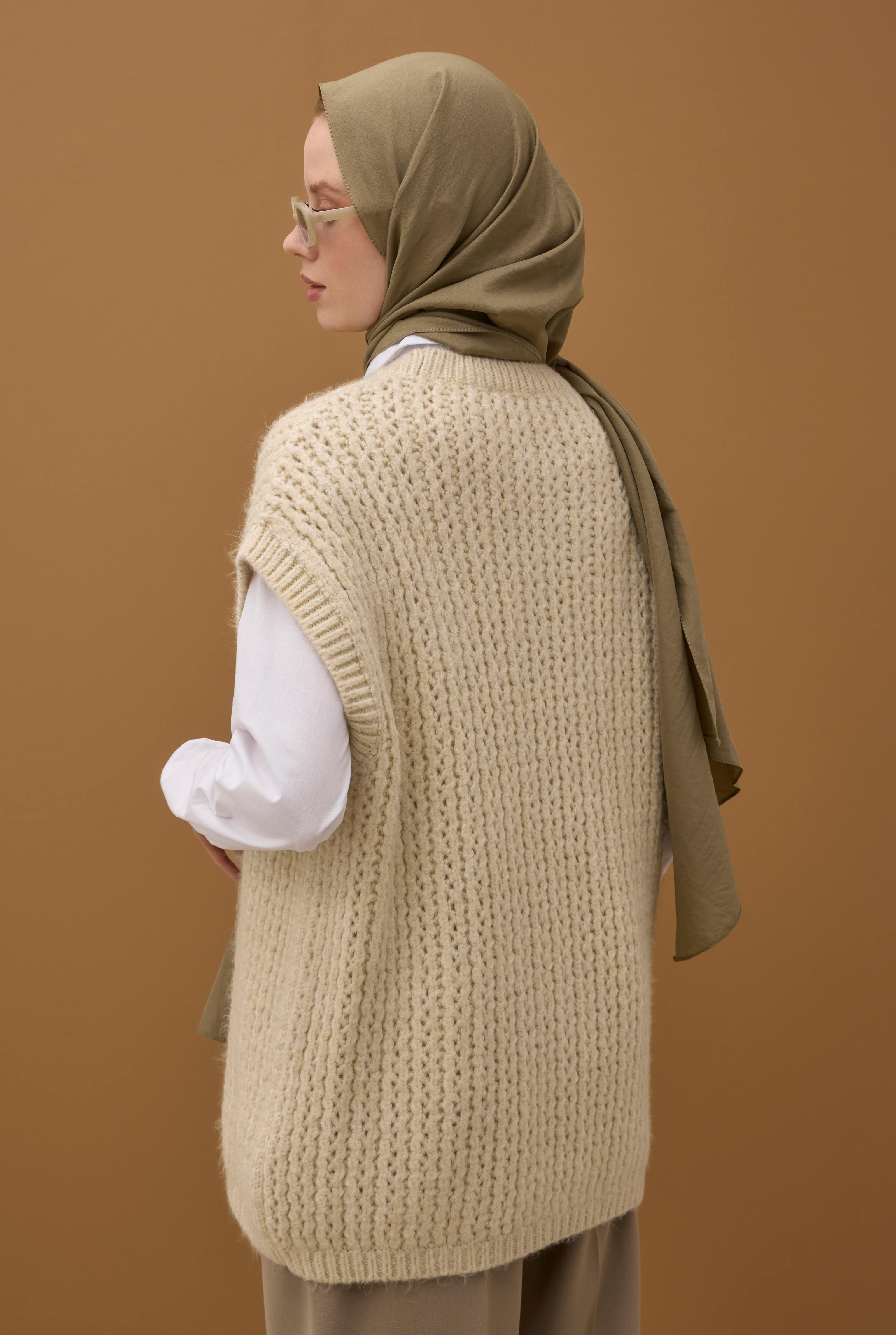 Soft Wrinkled Shawl Light Clay - 5