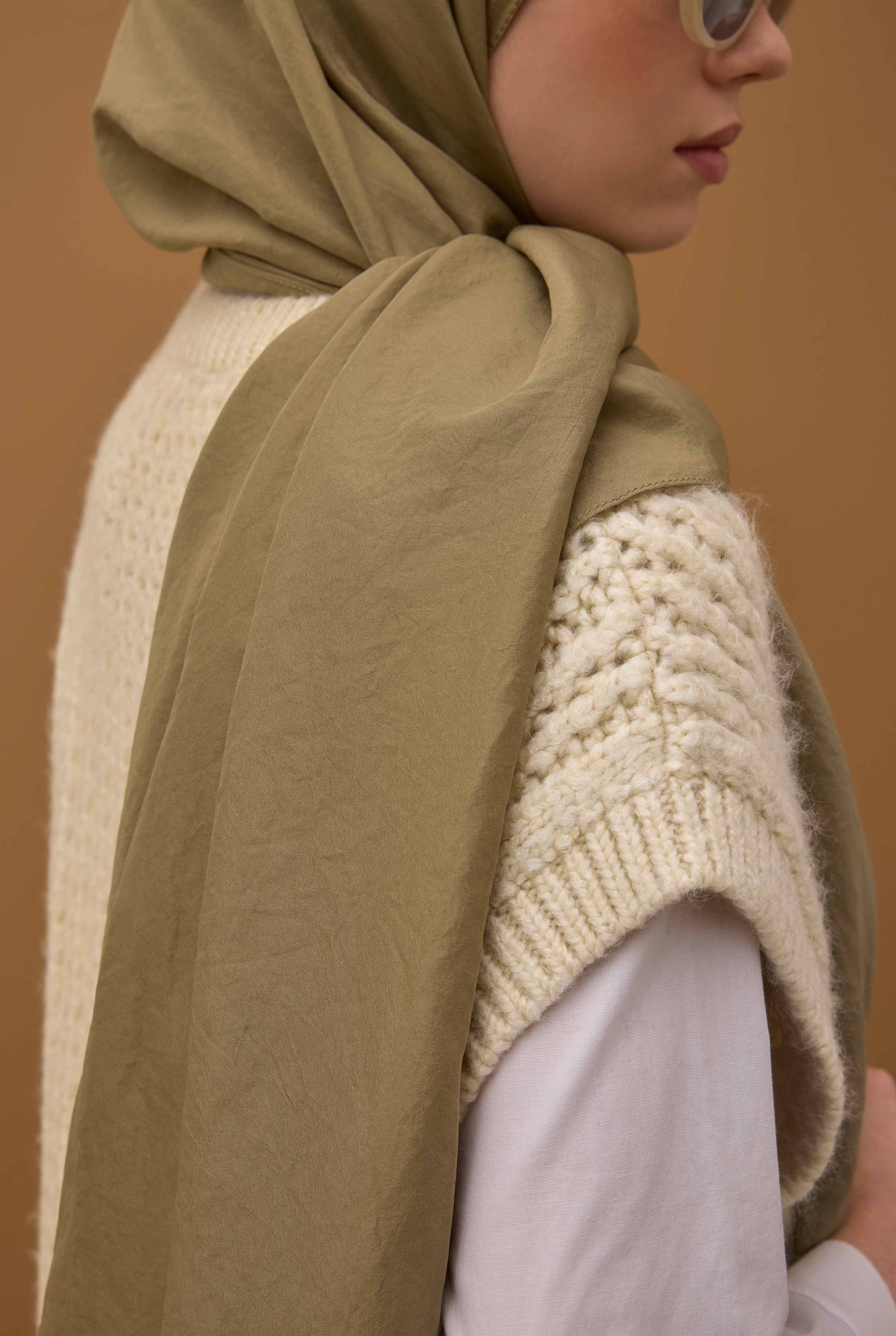 Soft Wrinkled Shawl Light Clay - 4