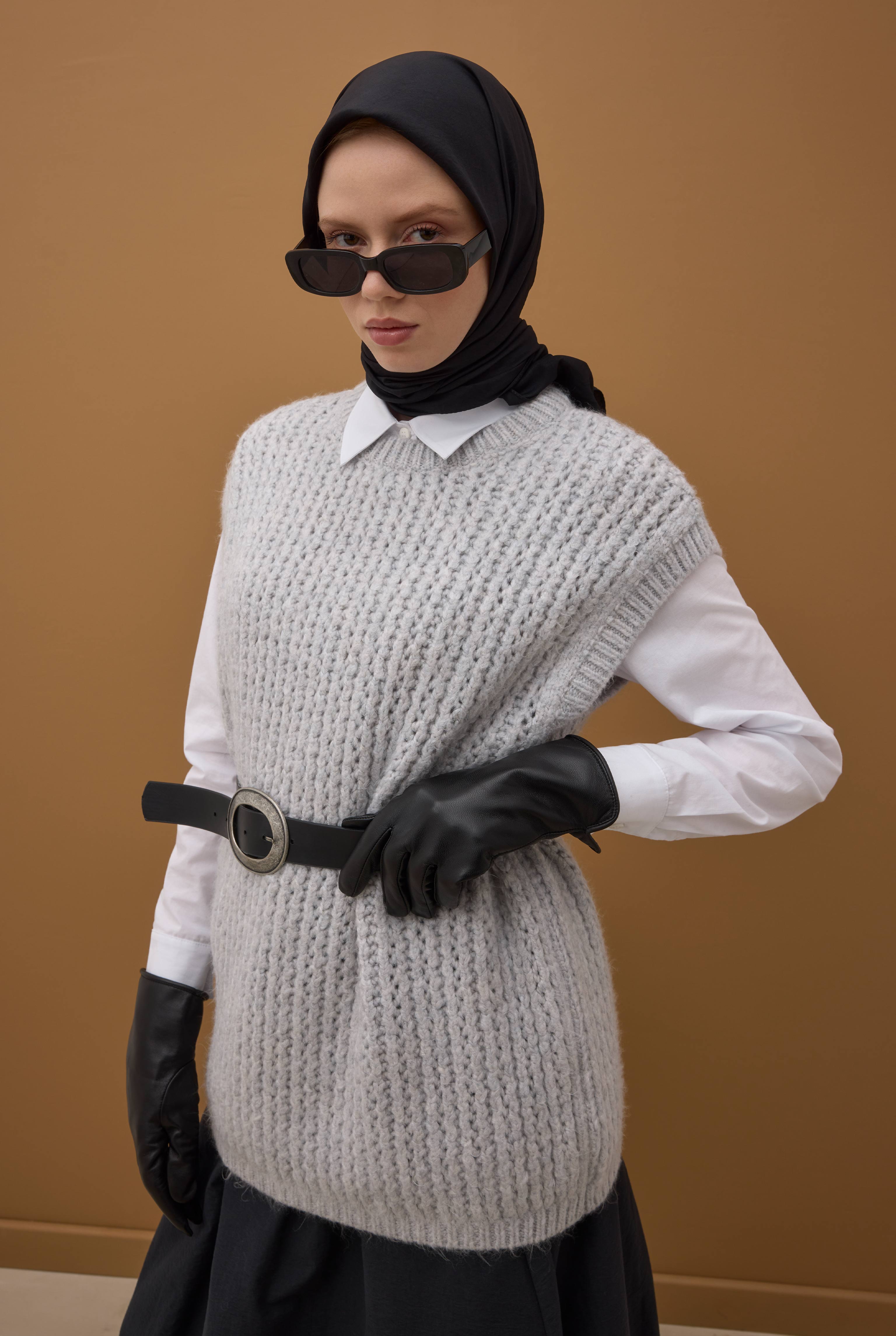 Soft Wrinkled Scarf Black - 4