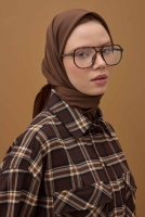 Soft Wrinkled Scarf Brown 
