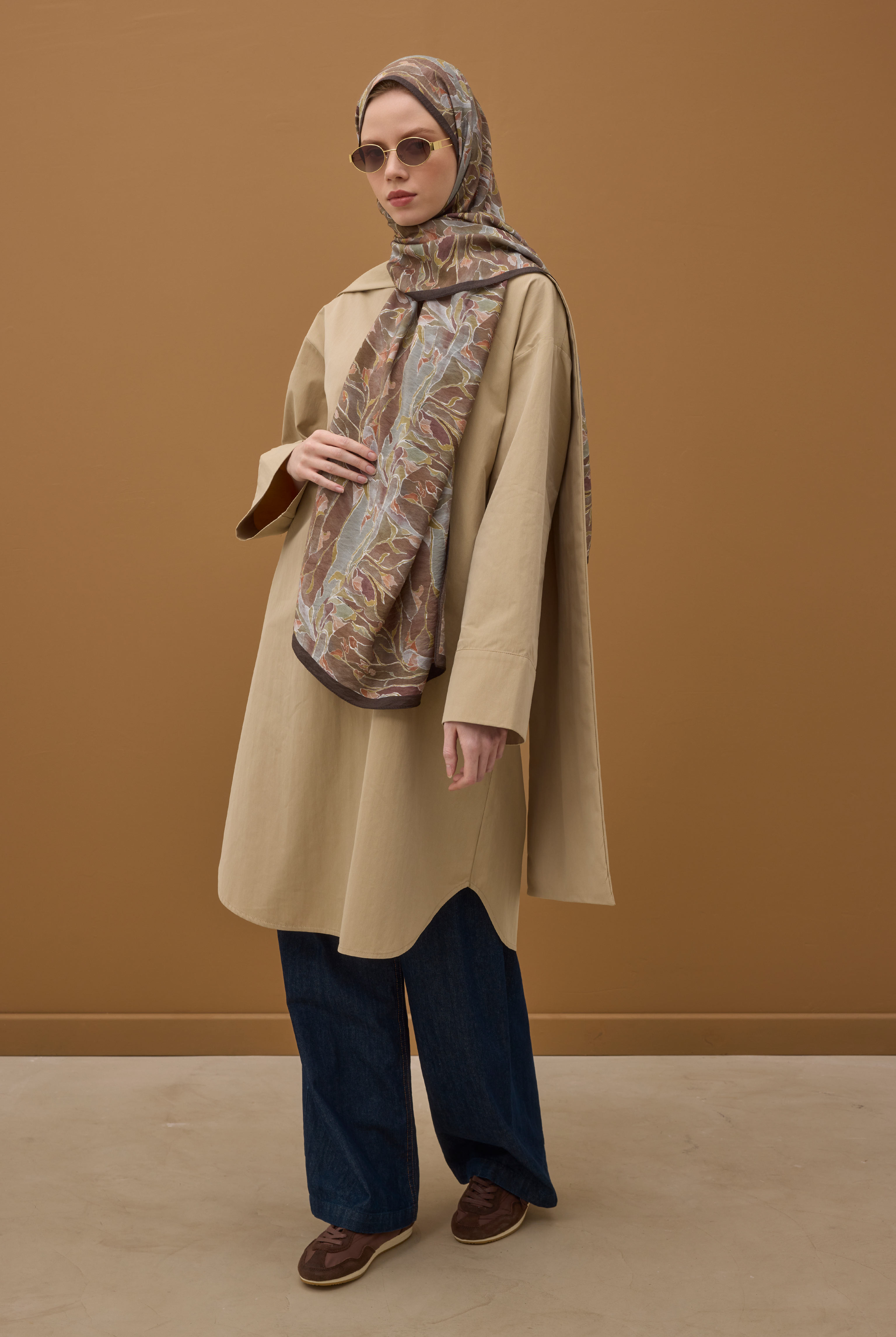 Frame Bloom Shawl Warm Brown - 3
