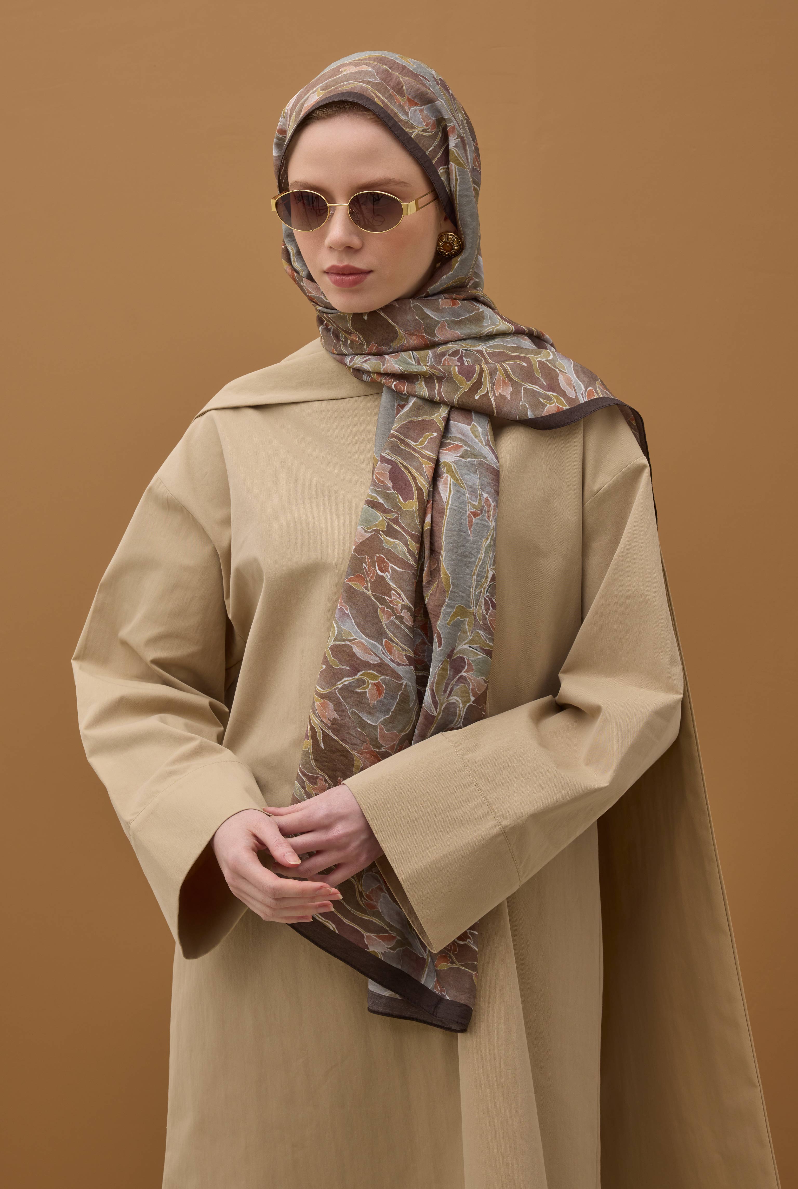 Frame Bloom Shawl Warm Brown - 5
