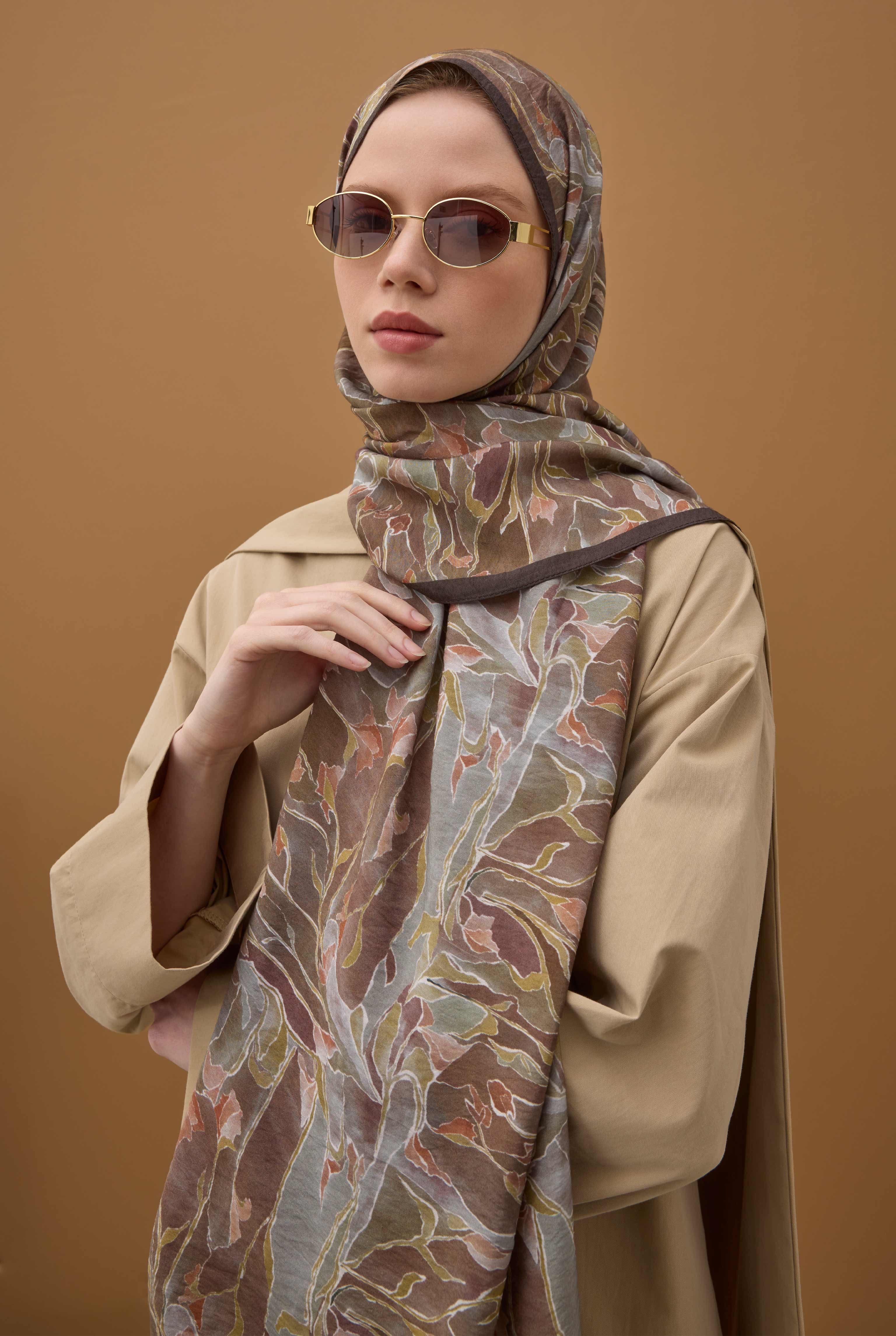 Frame Bloom Shawl Warm Brown - 1