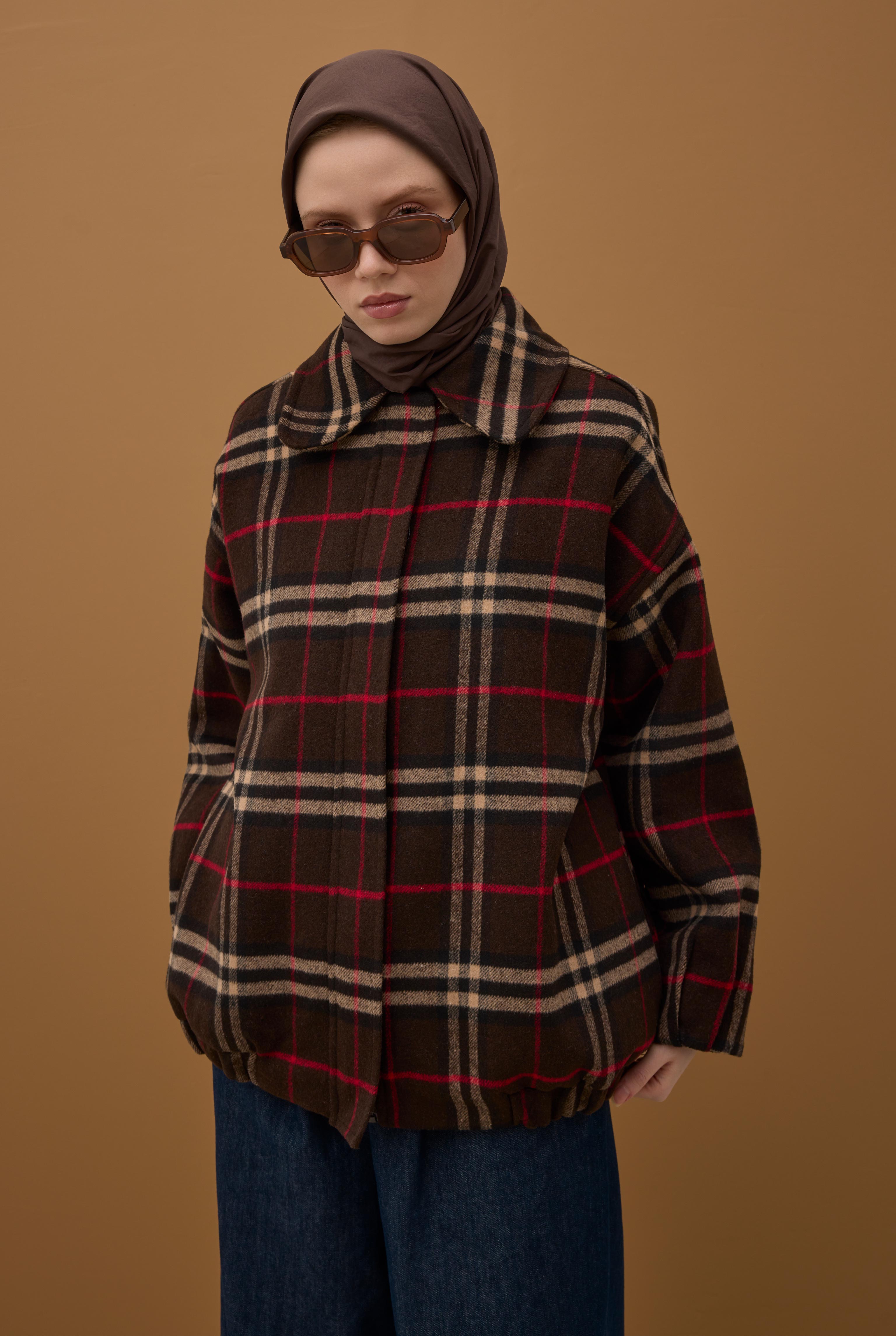 Soft Wrinkled Scarf Dark Brown - 3