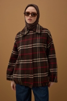 Soft Wrinkled Scarf Dark Brown 
