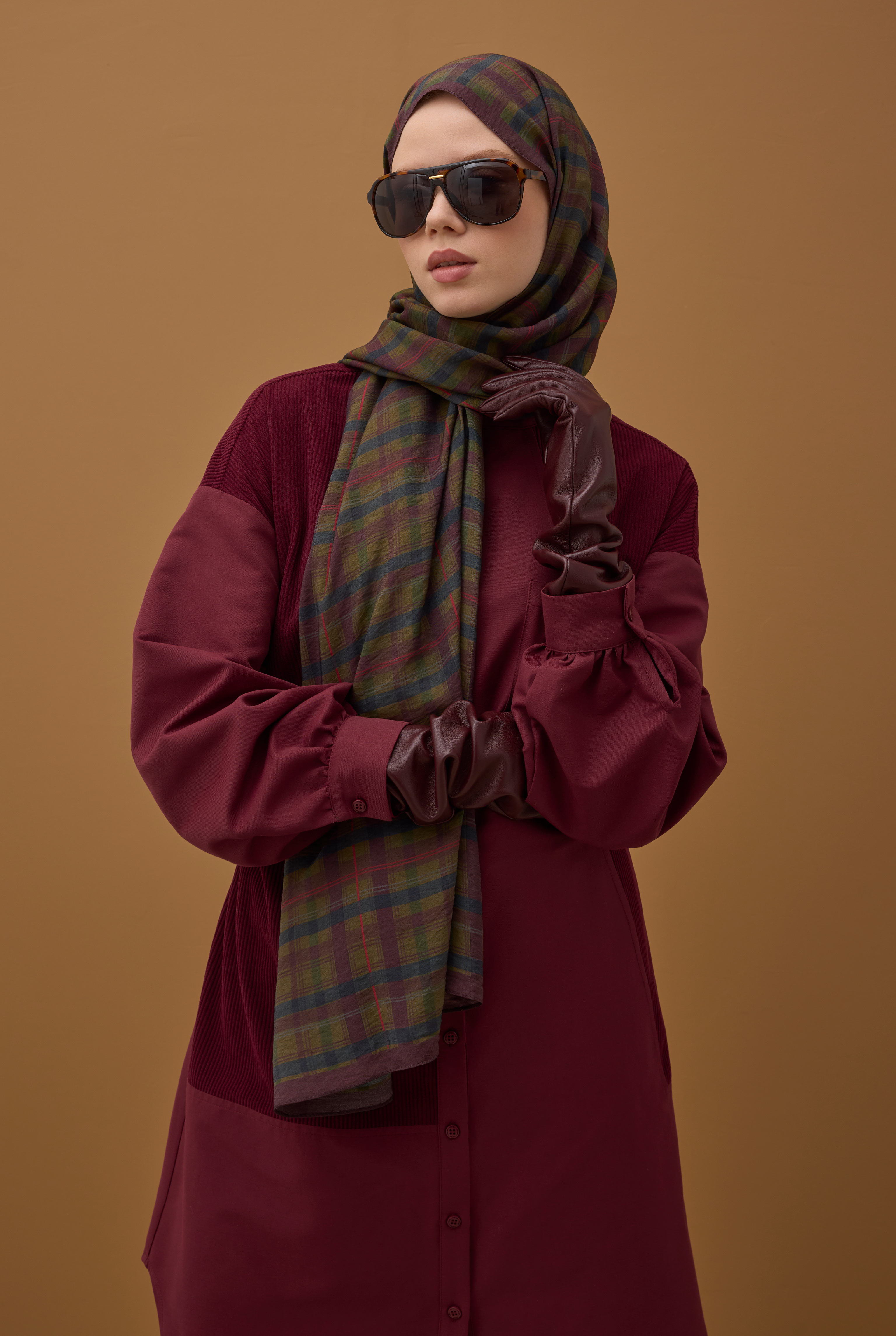 Pera Plaid Shawl Multicolored - 5