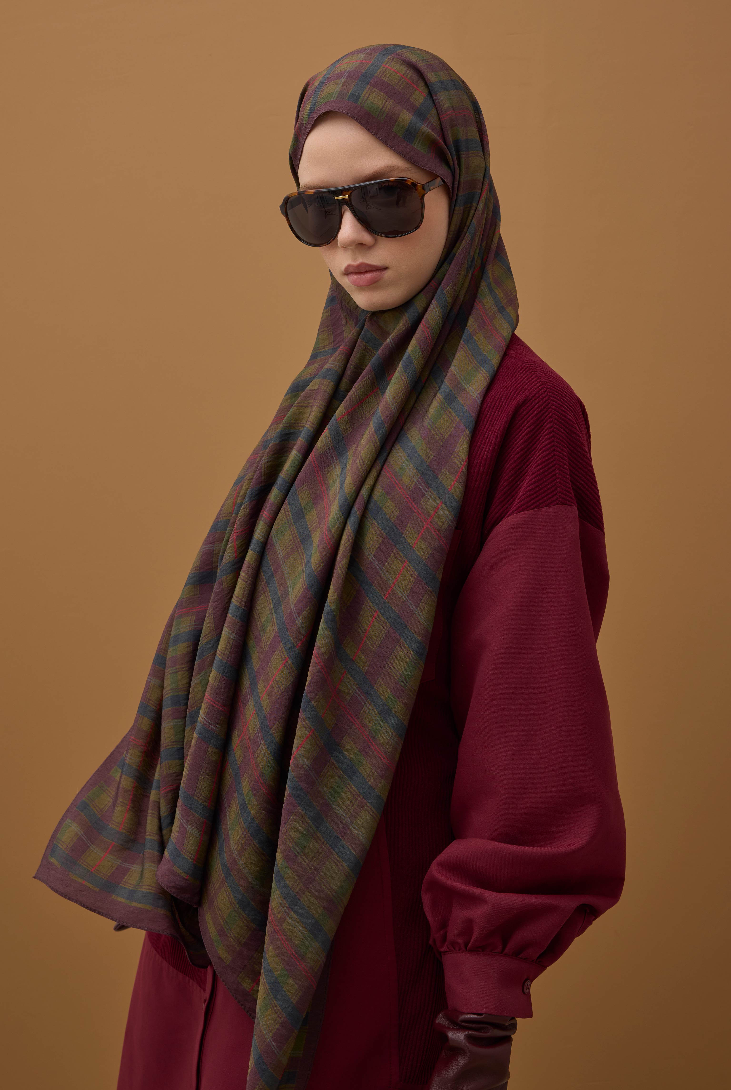 Pera Plaid Shawl Multicolored - 9