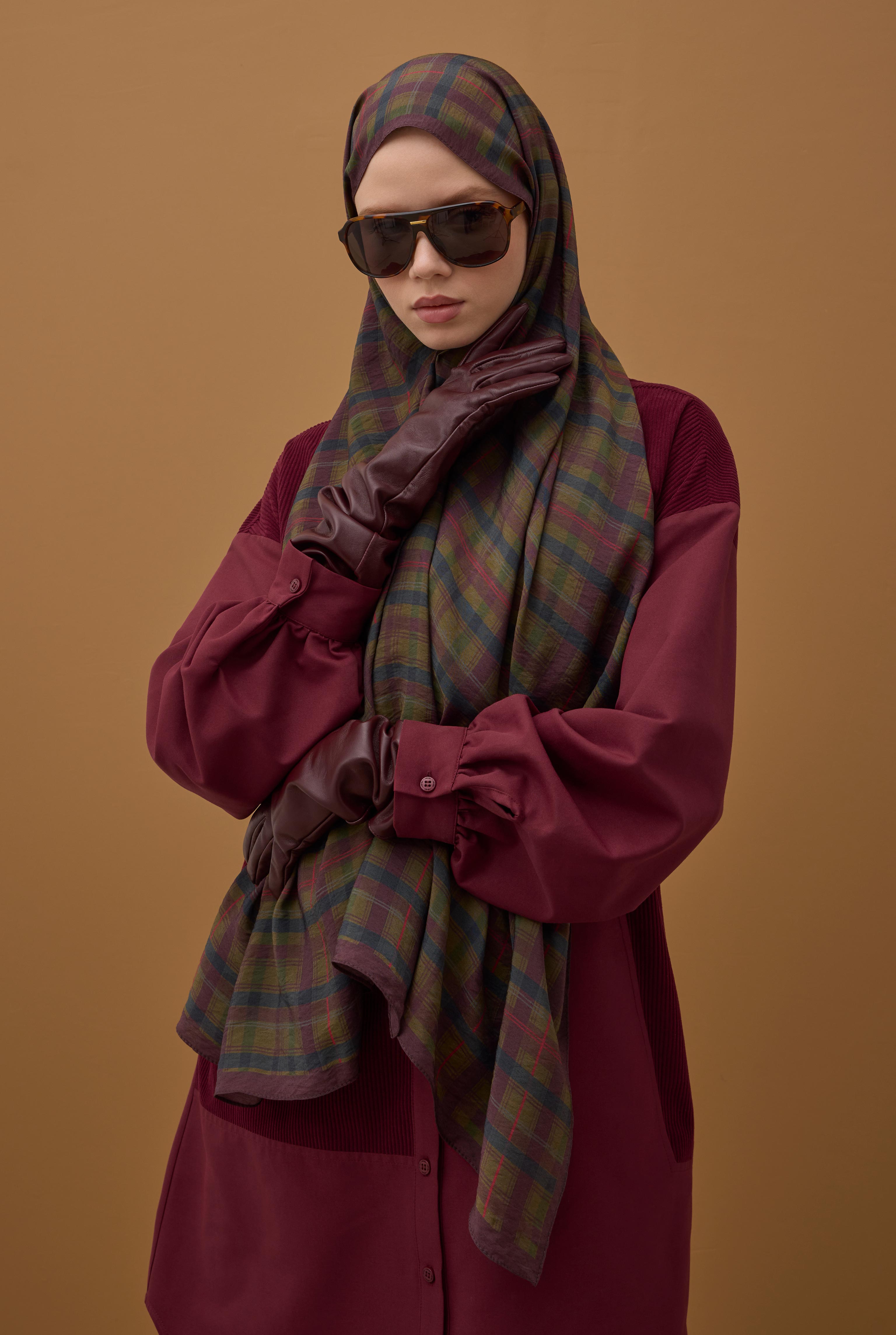 Pera Plaid Shawl Multicolored - 4