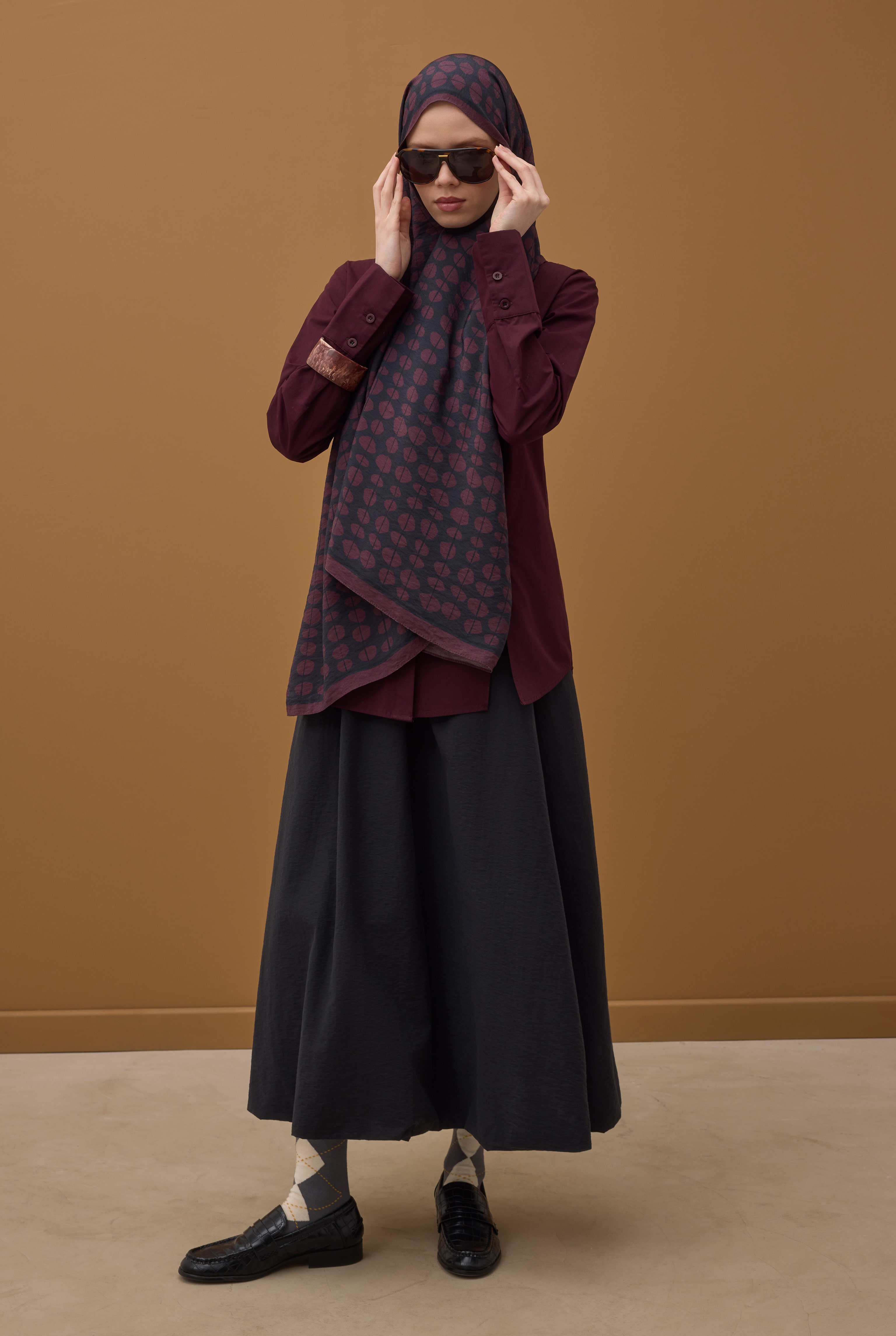 Point Shawl Bordeaux - 5