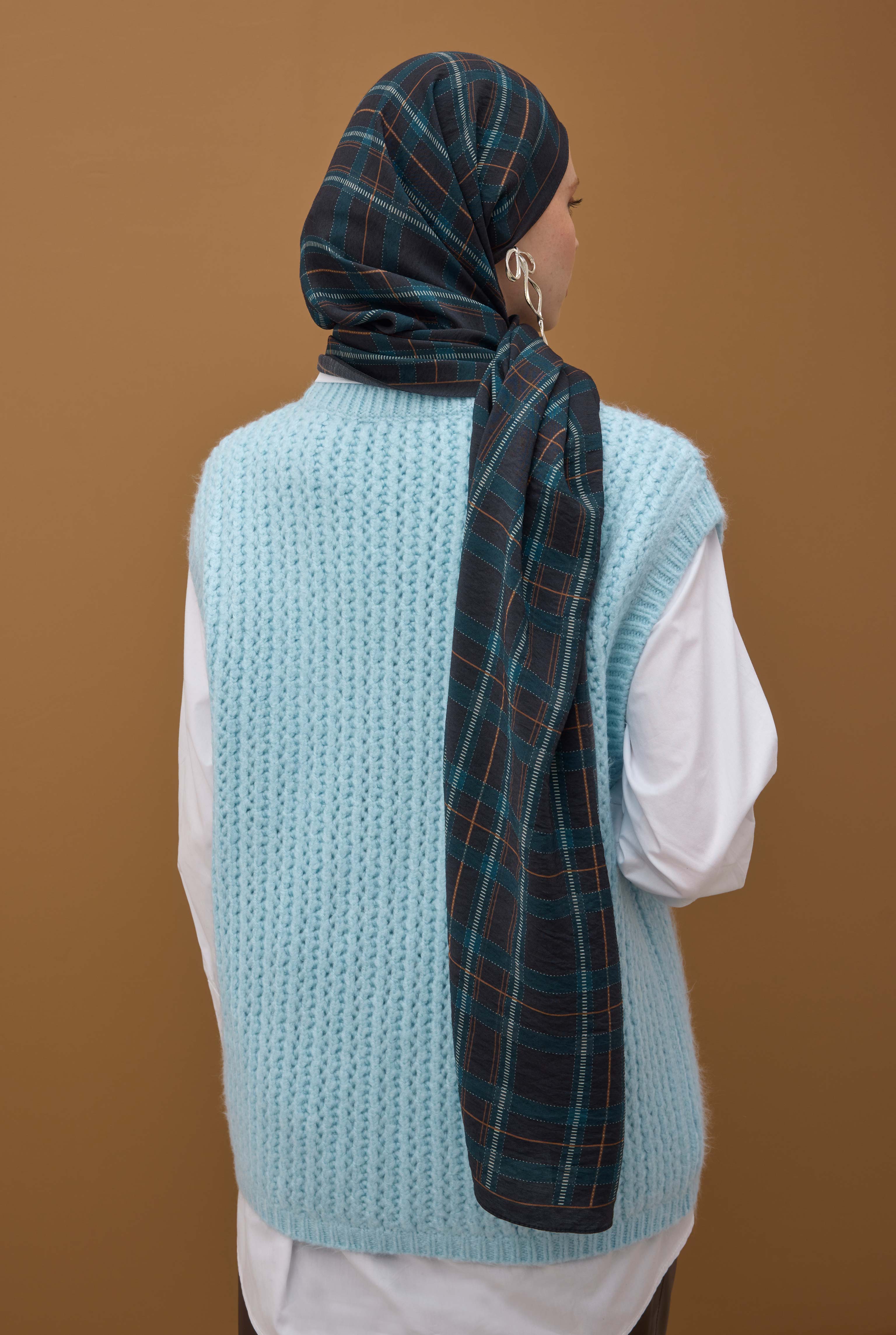 Aria Ekose Şal Acı Kahve - 4