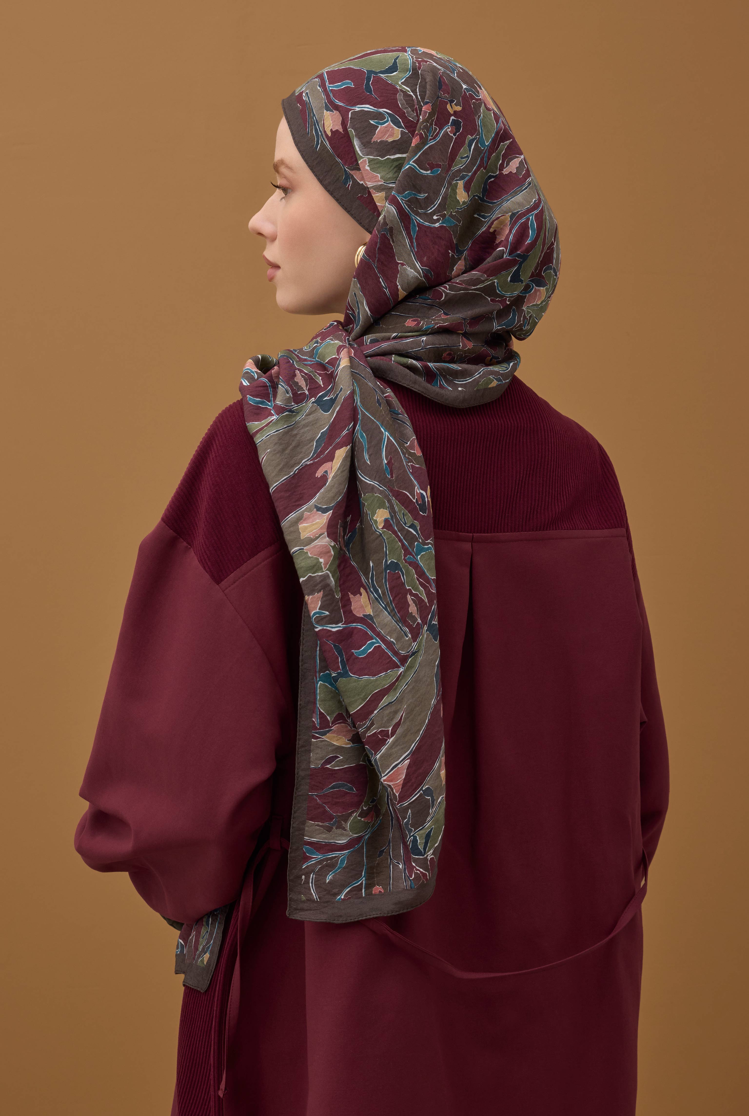 Frame Bloom Shawl Bordeaux - 2