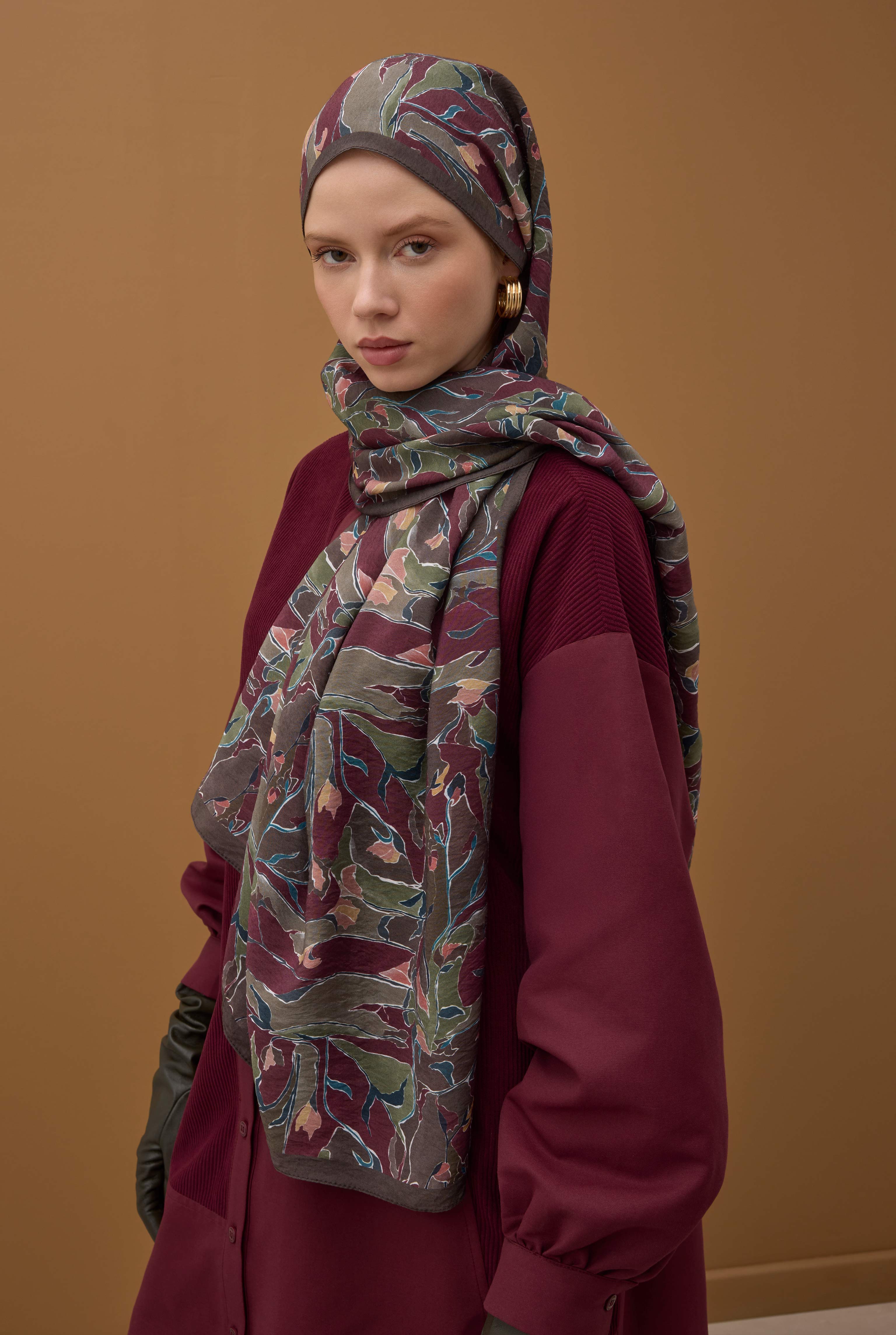 Frame Bloom Shawl Bordeaux - 3