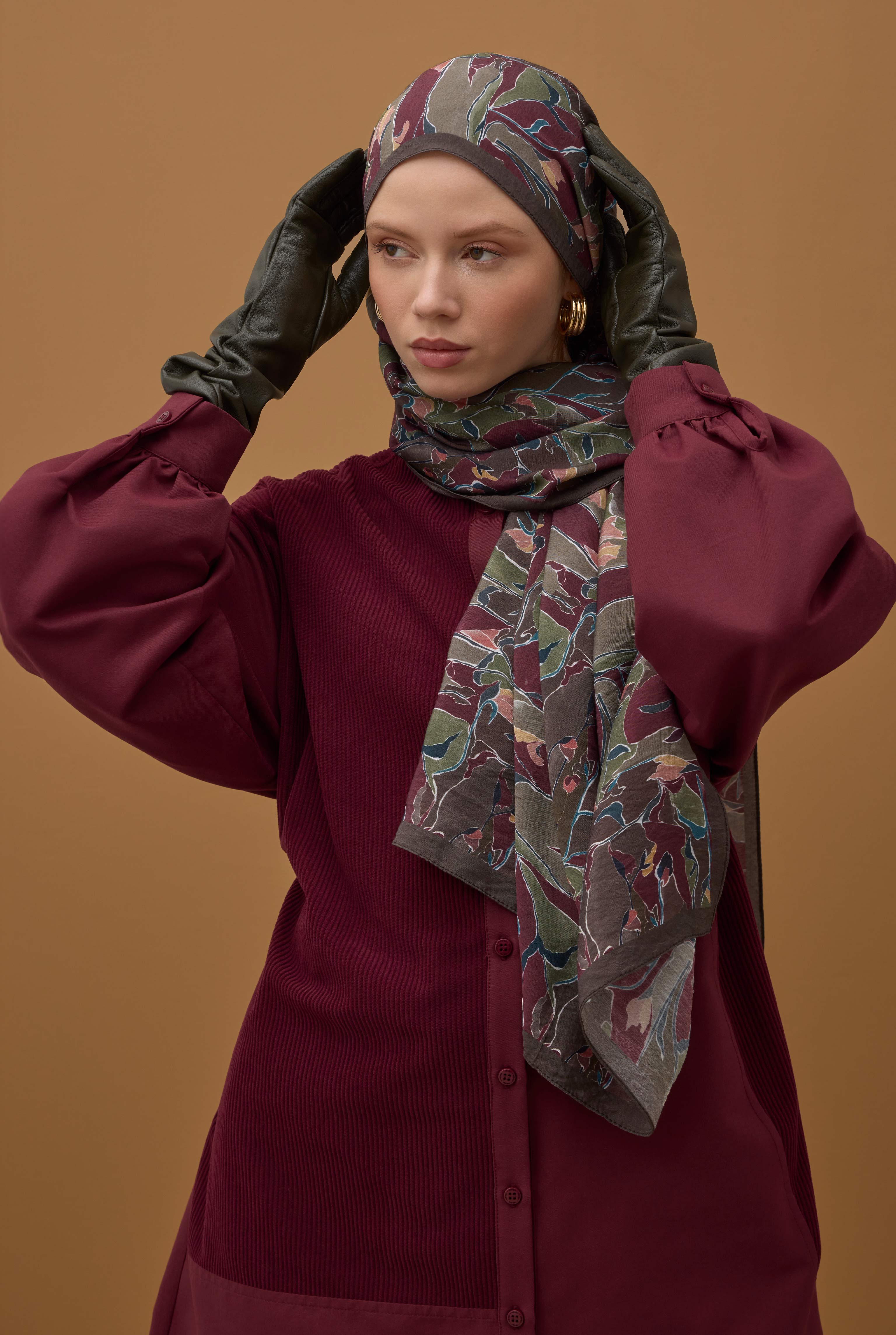 Frame Bloom Shawl Bordeaux - 4