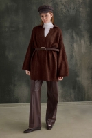 Long Polo Neck Sweater Brown 