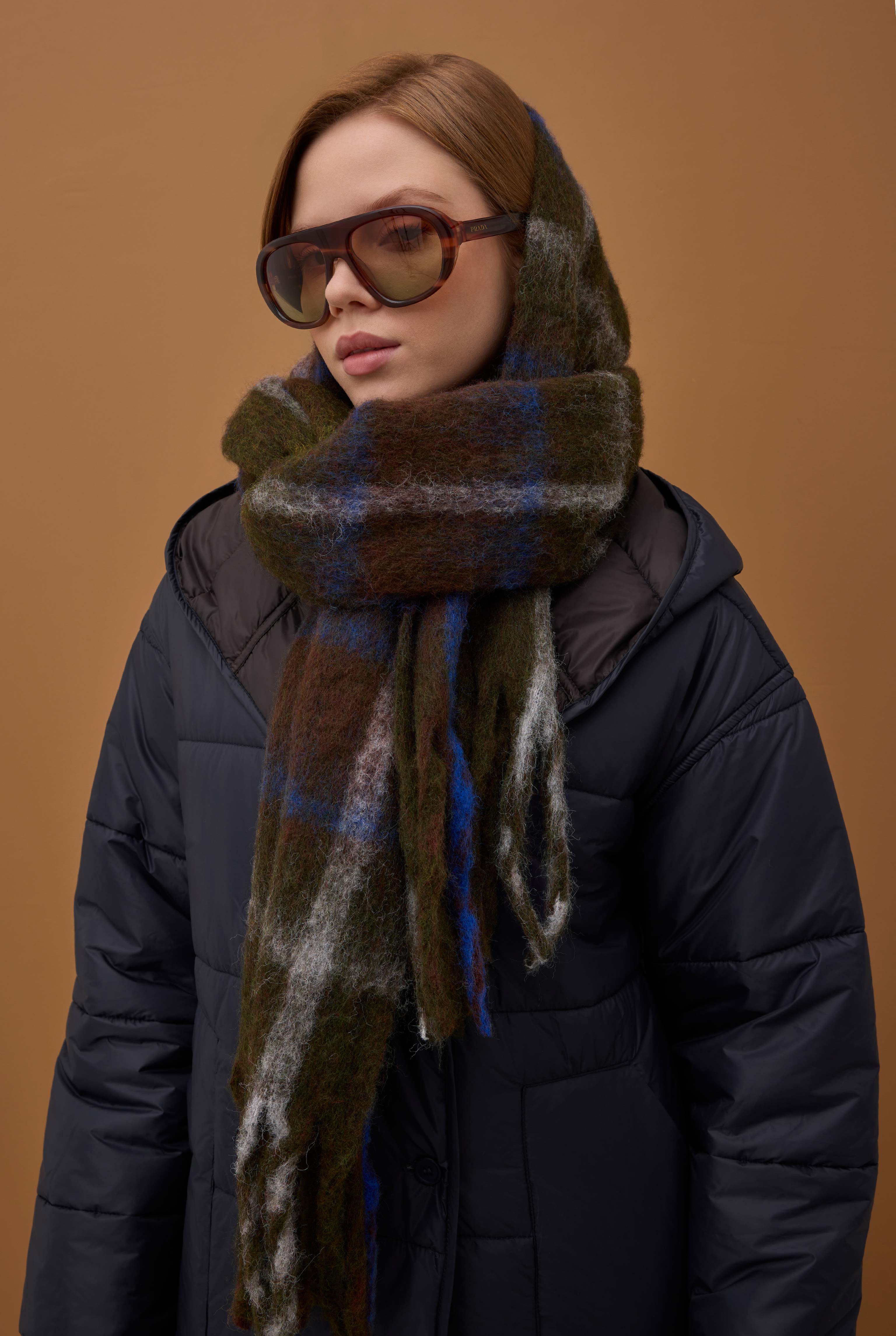 Reversible Puffer Jacket Dark Brown -Dark Navy Blue - 5