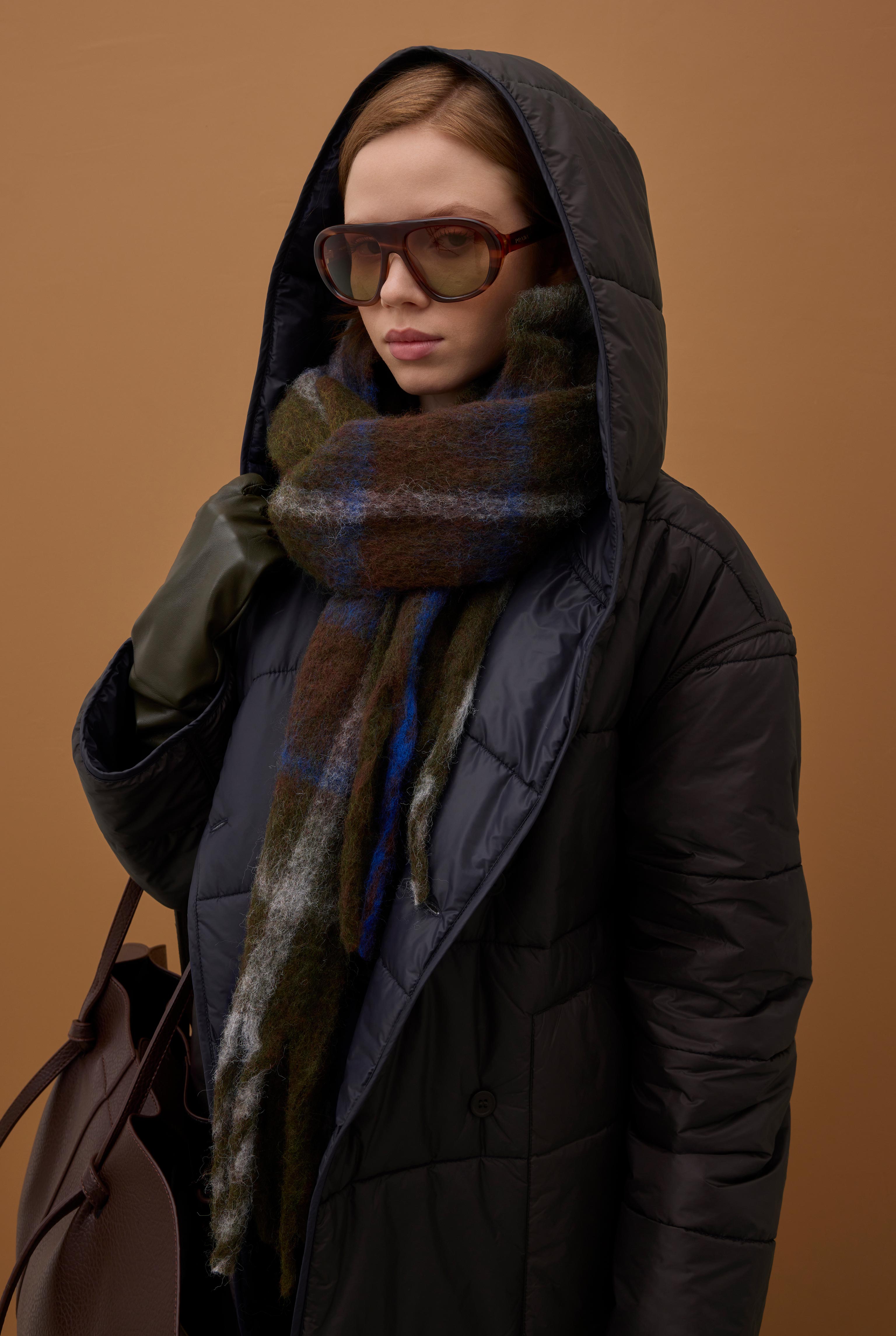Reversible Puffer Jacket Dark Brown -Dark Navy Blue - 8