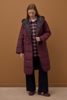Reversible Puffer Jacket Bordeaux-Dark Brown 