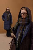 Reversible Puffer Jacket Dark Brown -Dark Navy Blue 