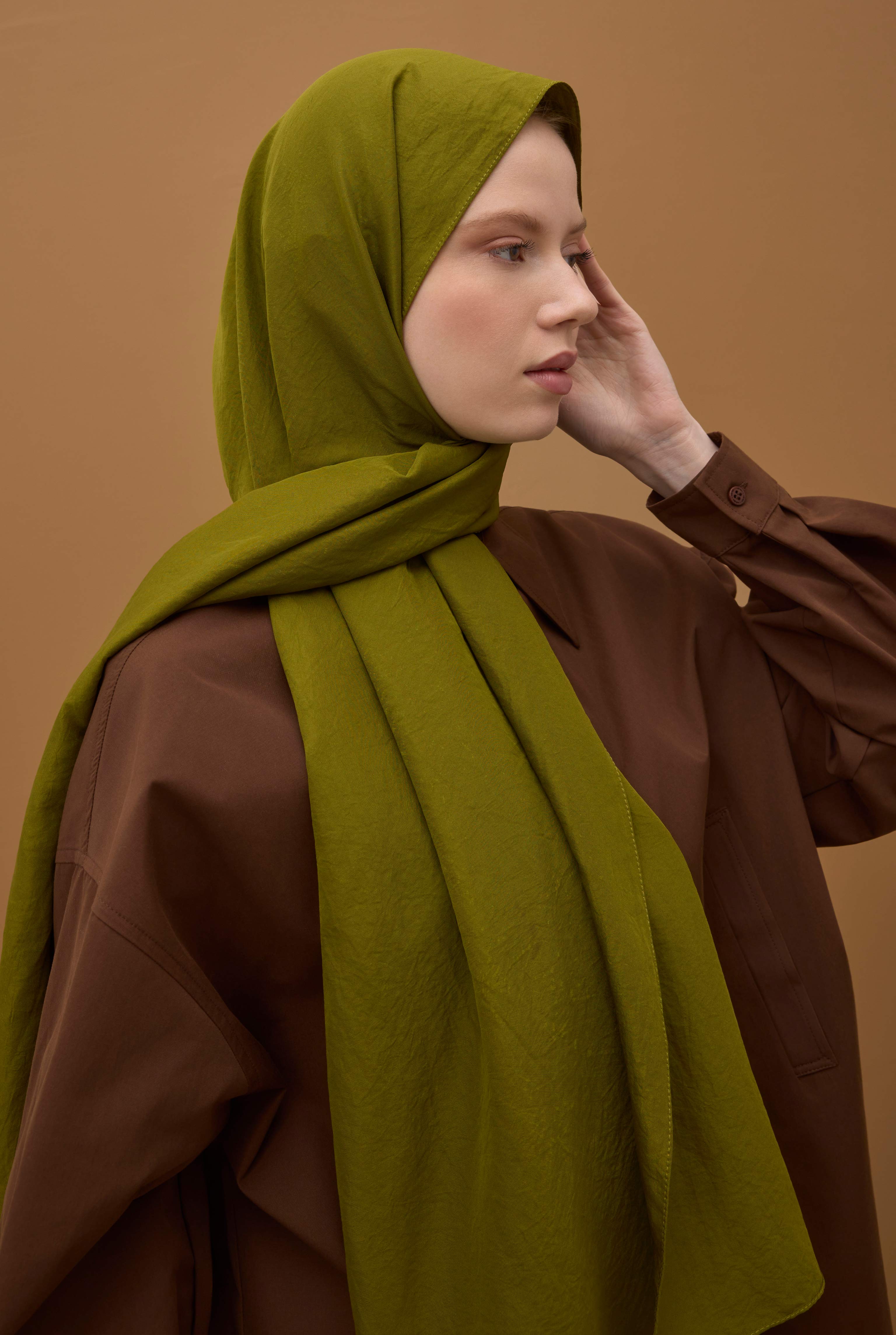 Soft Wrinkled Shawl Avocado - 2