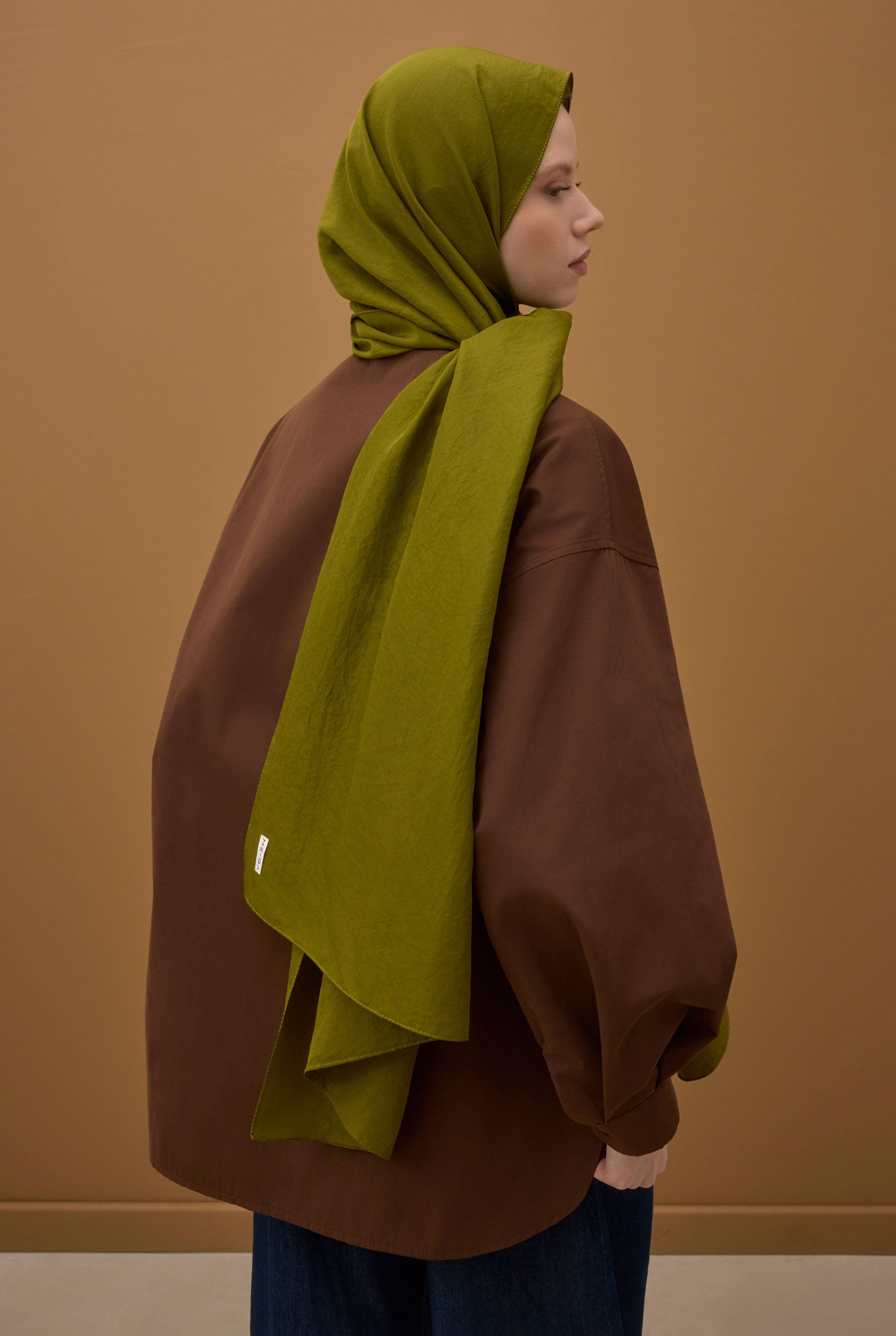 Soft Wrinkled Shawl Avocado - 4