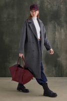 Double-Breasted Long Coat Anthracite 