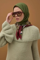 Soft Wrinkled Scarf Cypress Green 