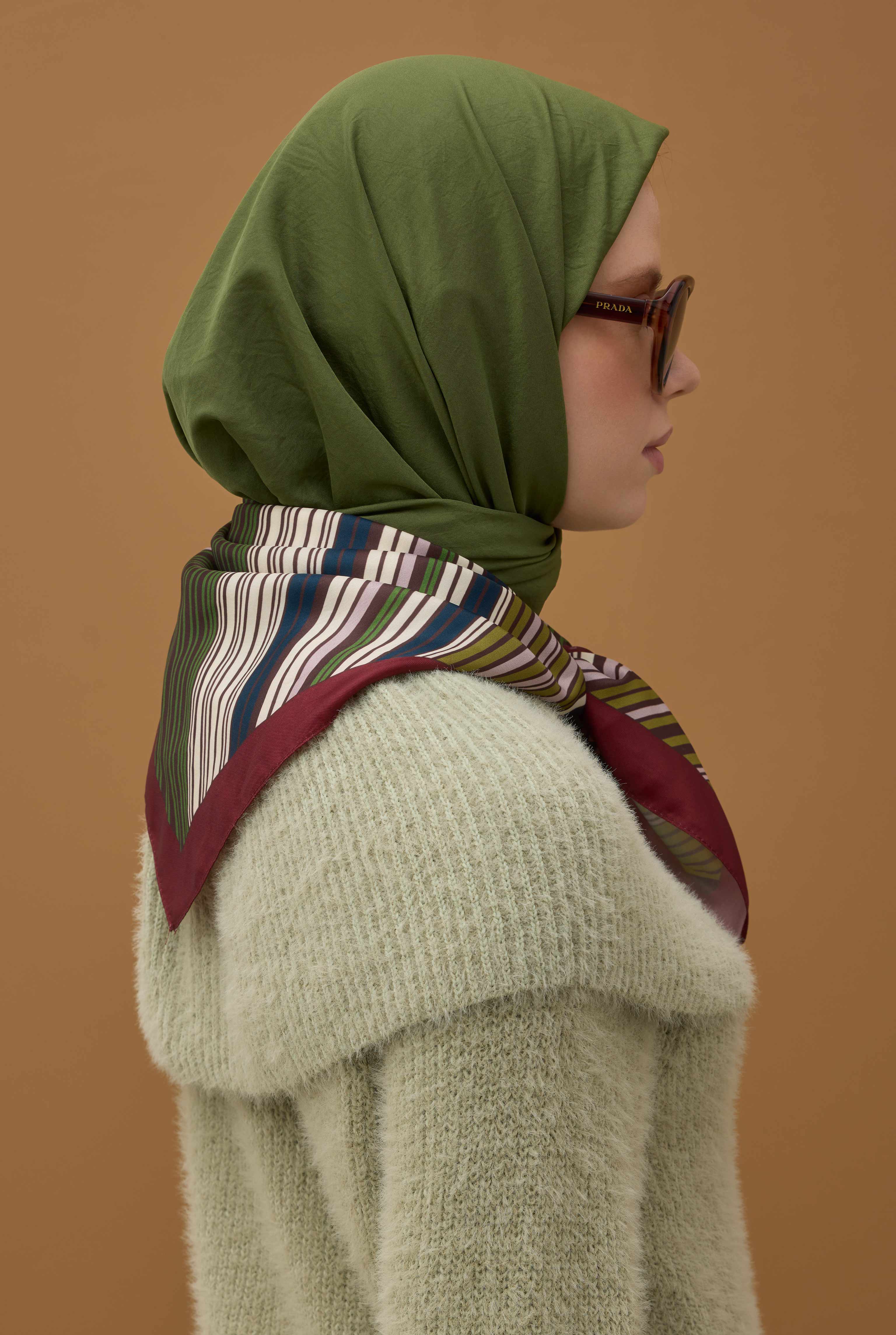 Soft Wrinkled Scarf Cypress Green - 2