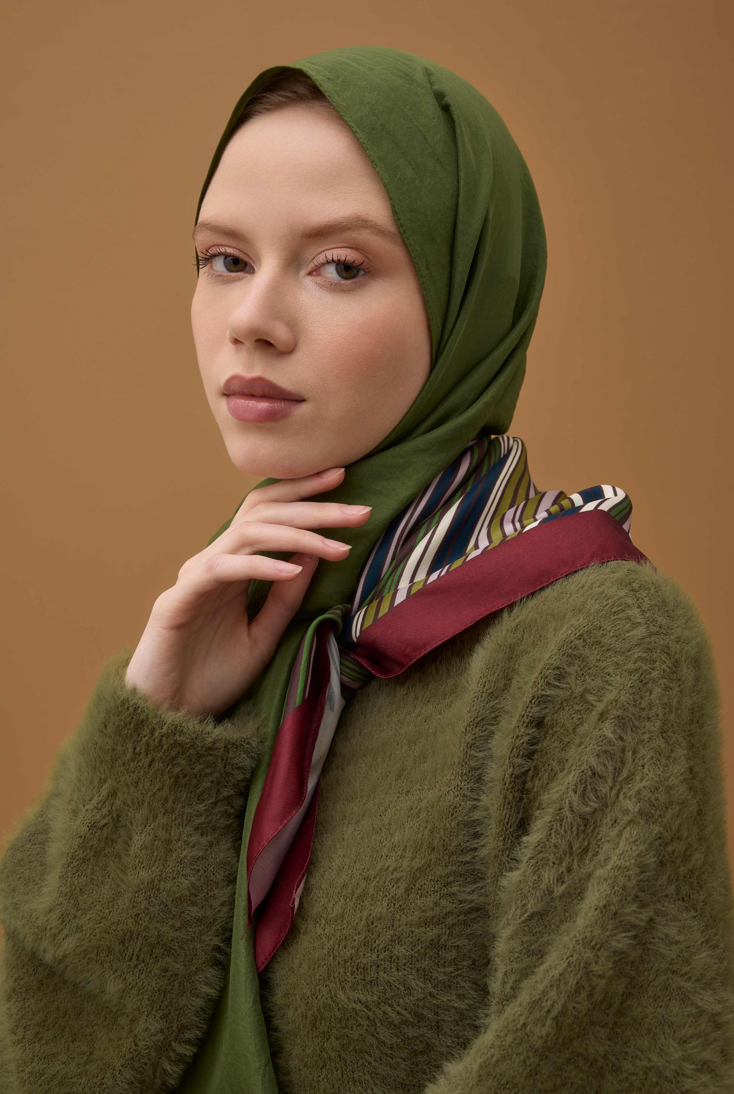 Soft Wrinkled Shawl Cypress Green - 3