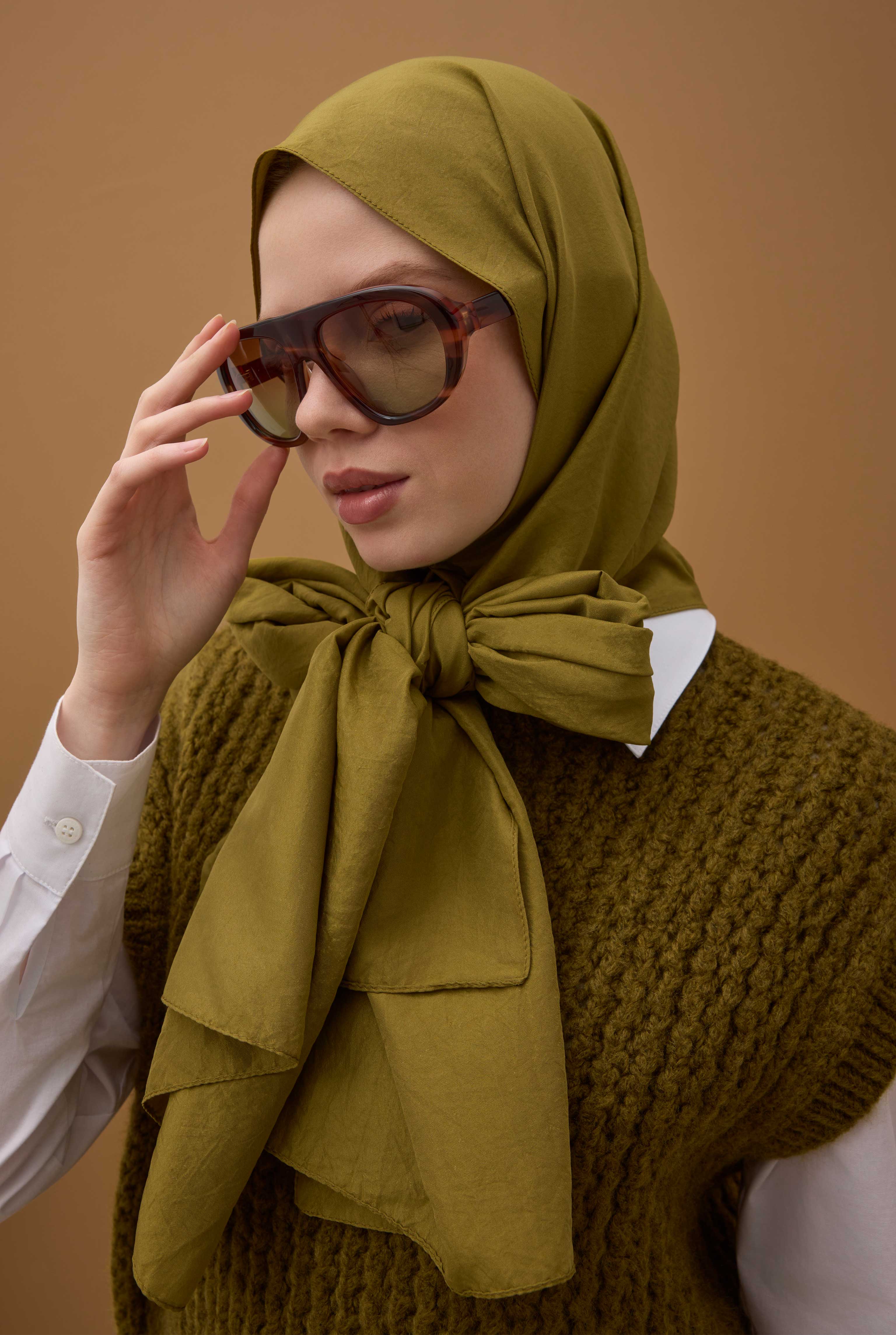 Soft Kraş Şal Yağ Yeşili - HE-QA