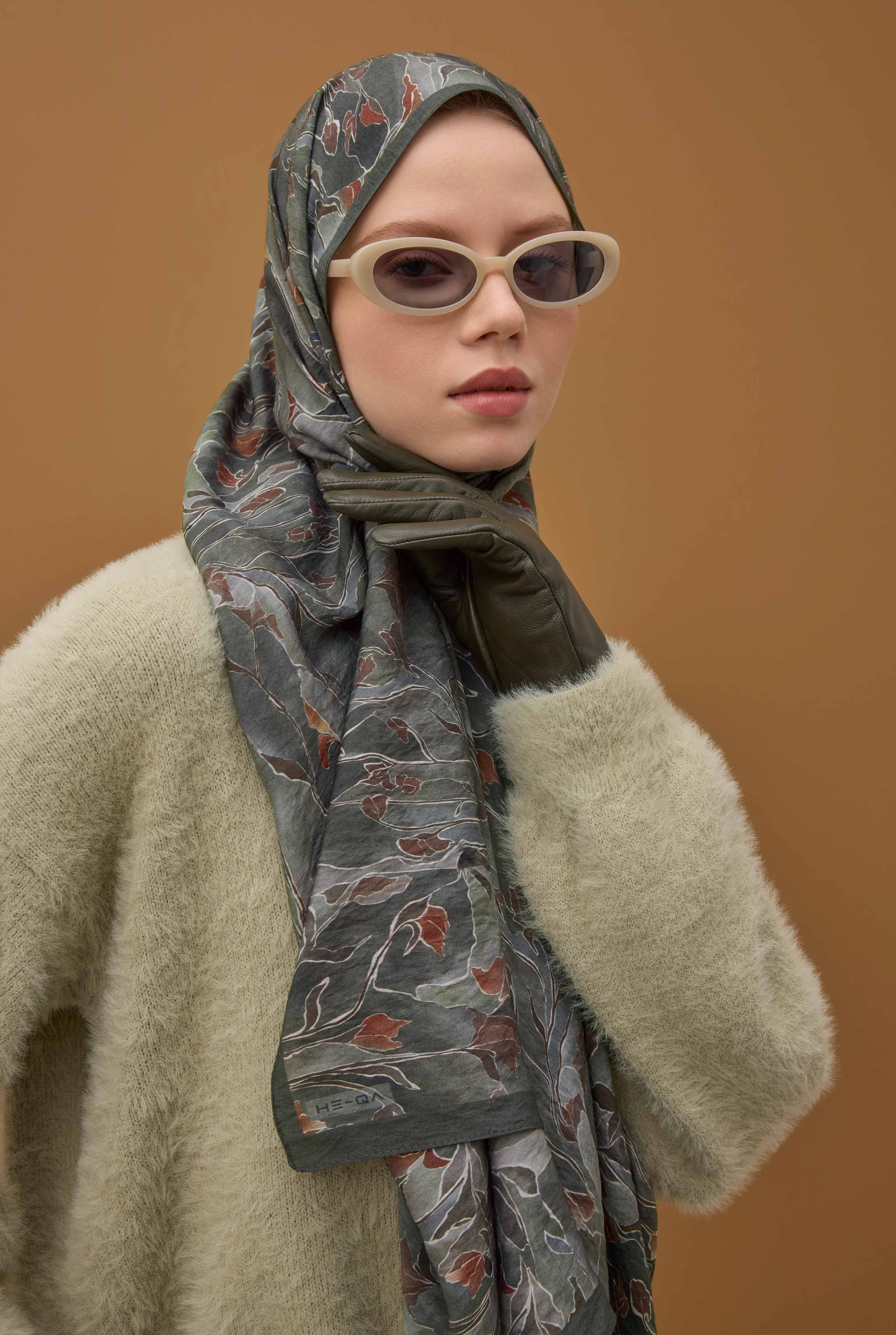 Frame Bloom Shawl Green - 4