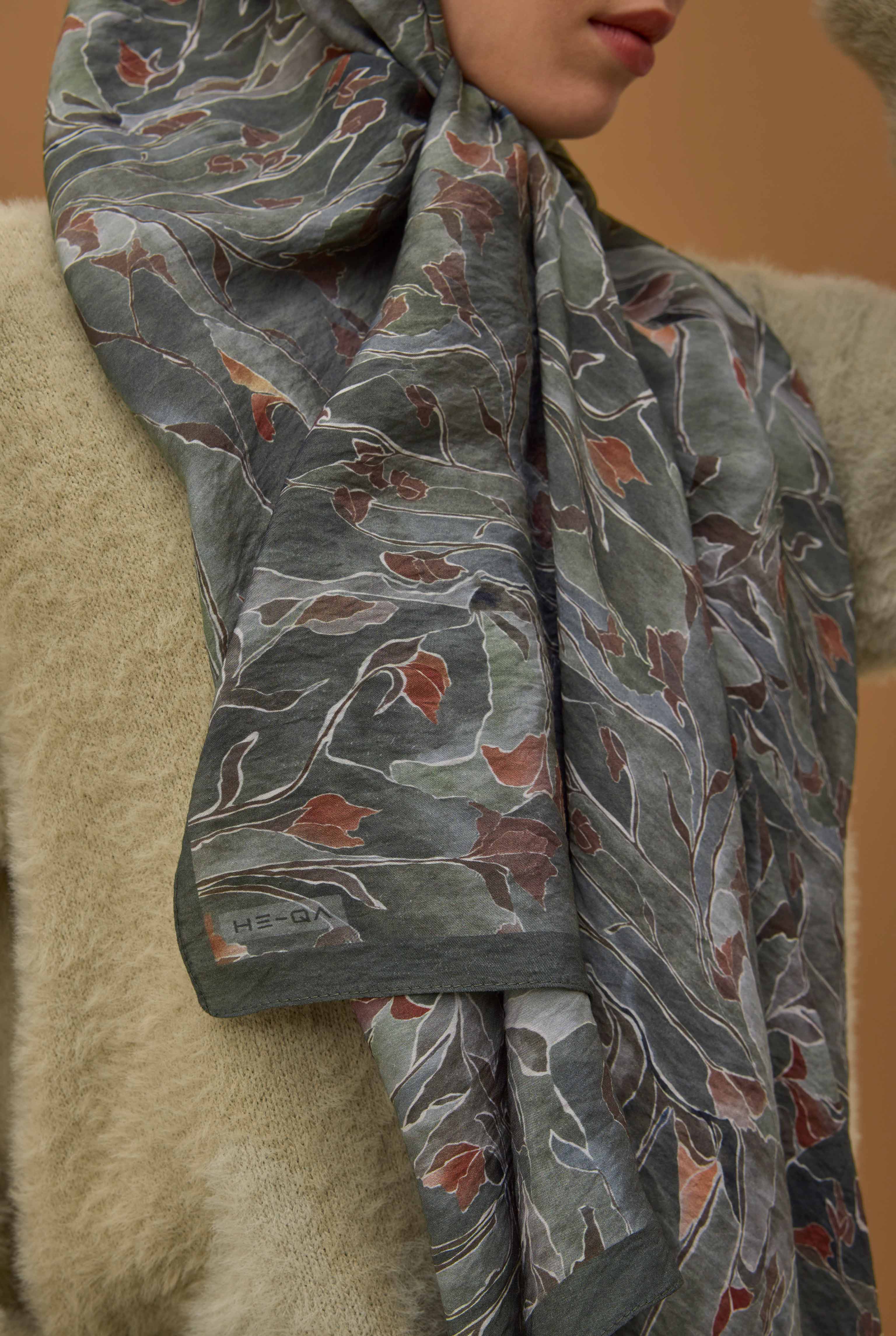 Frame Bloom Shawl Green - 5
