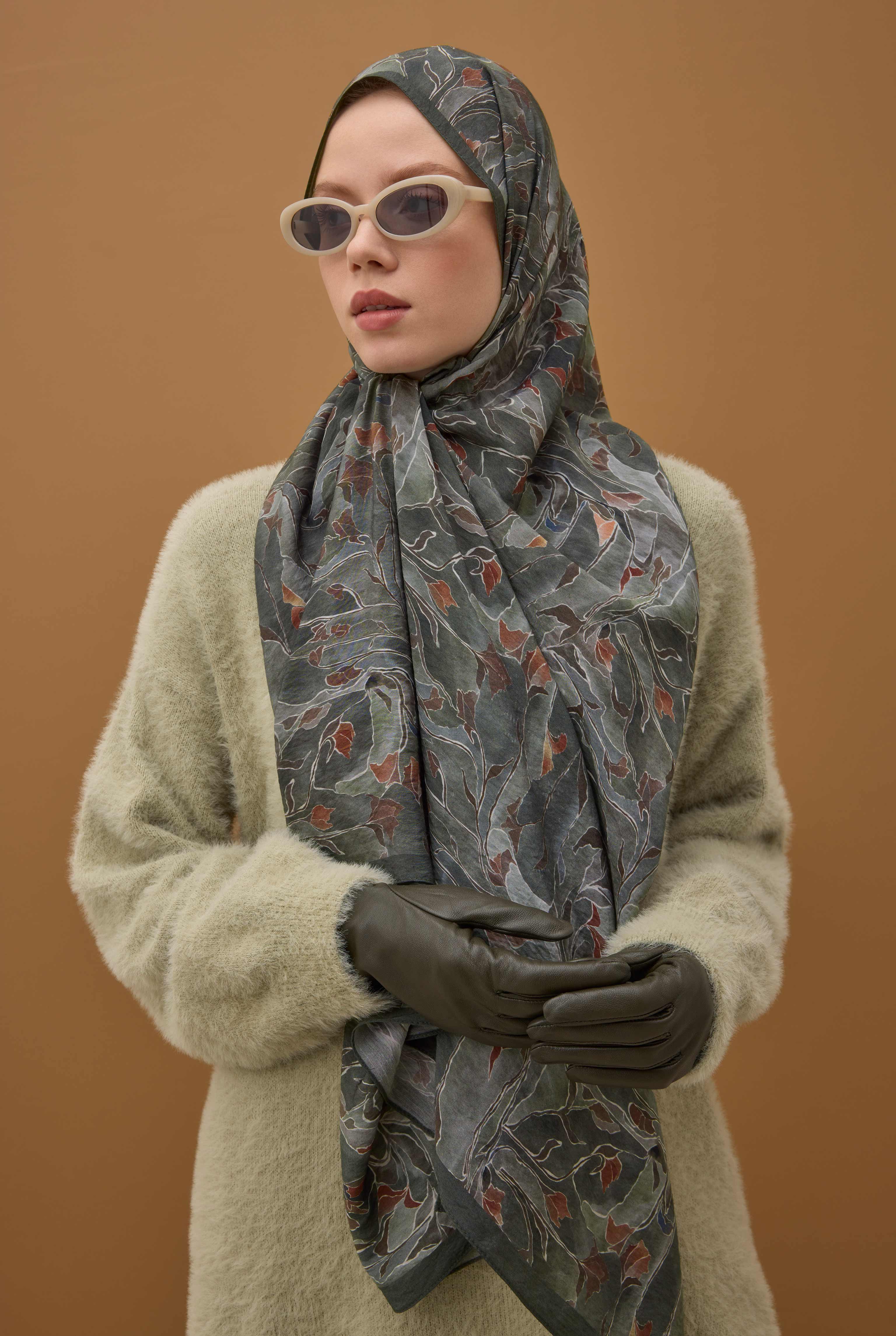 Frame Bloom Shawl Green - 6