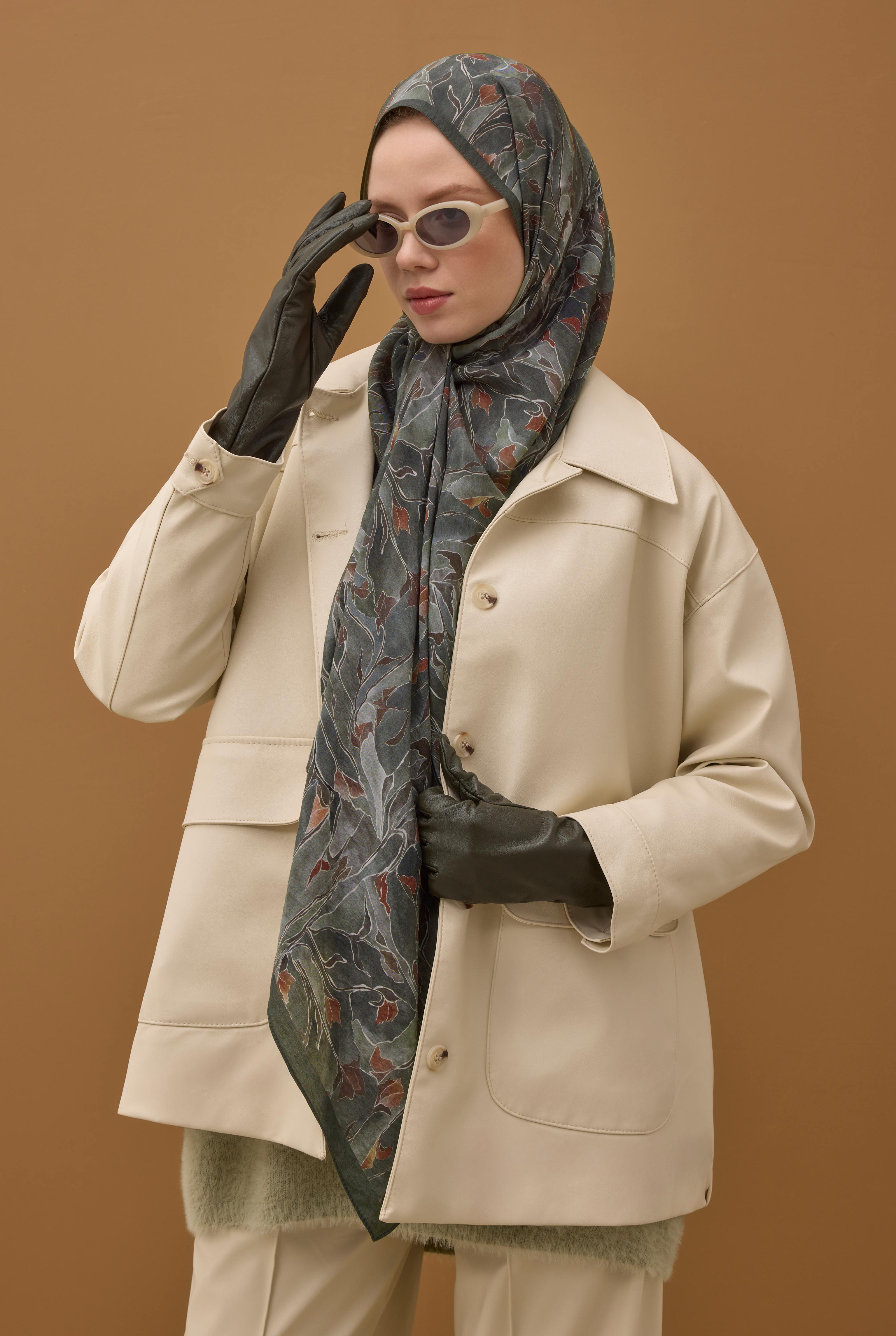Frame Bloom Shawl Green - 7