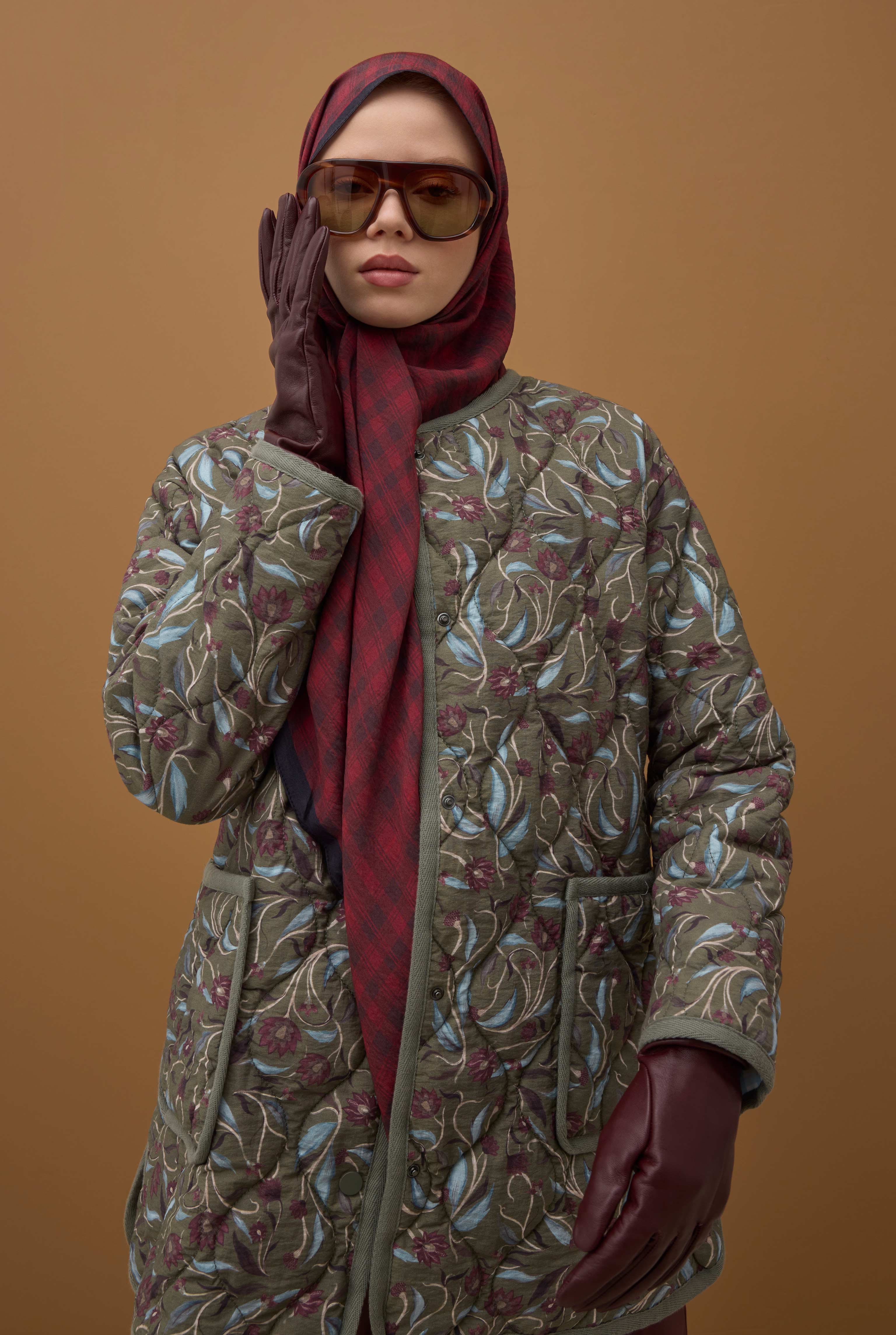 Pera Plaid Shawl Bordeaux - 5