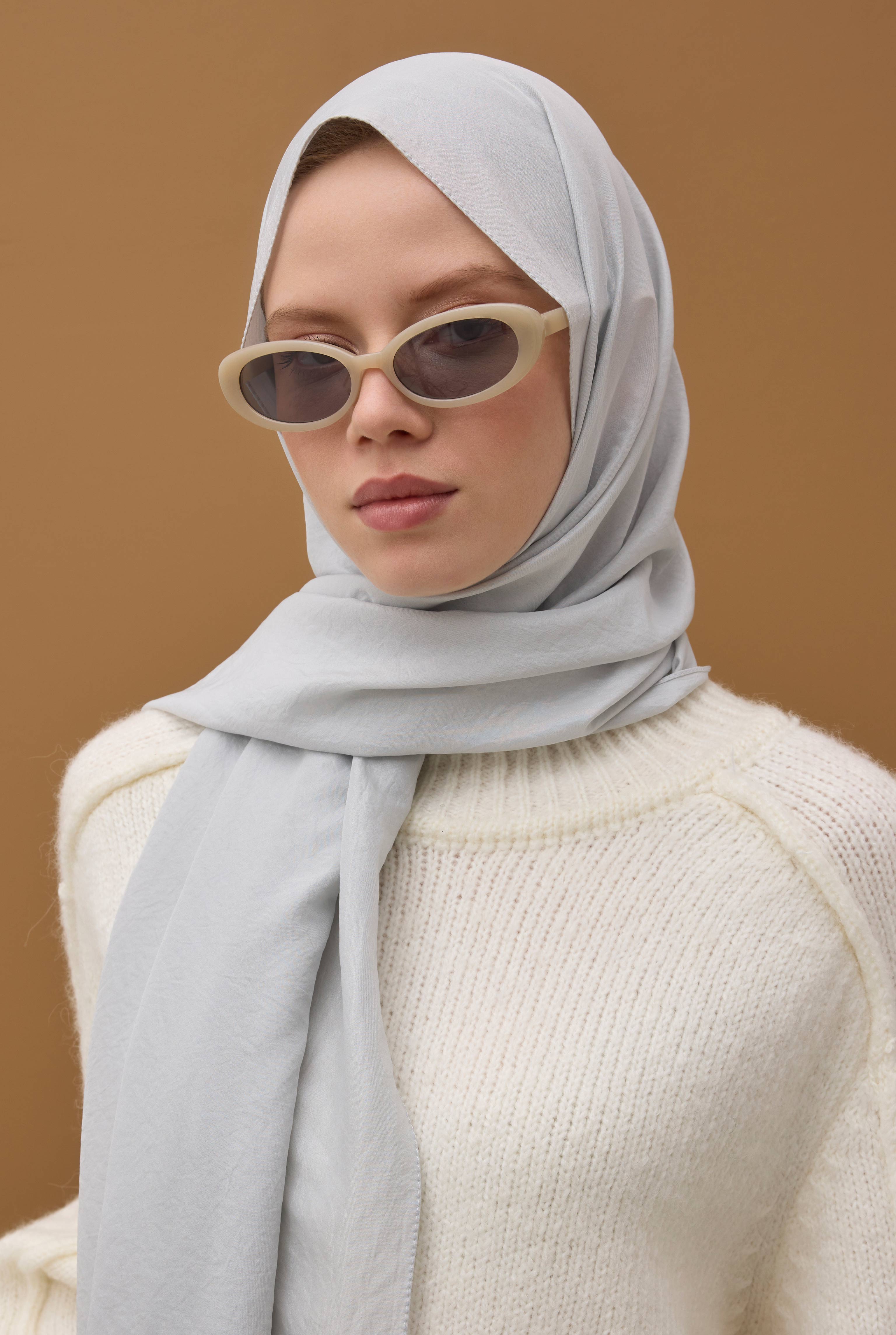 Soft Wrinkled Shawl Gray - 2