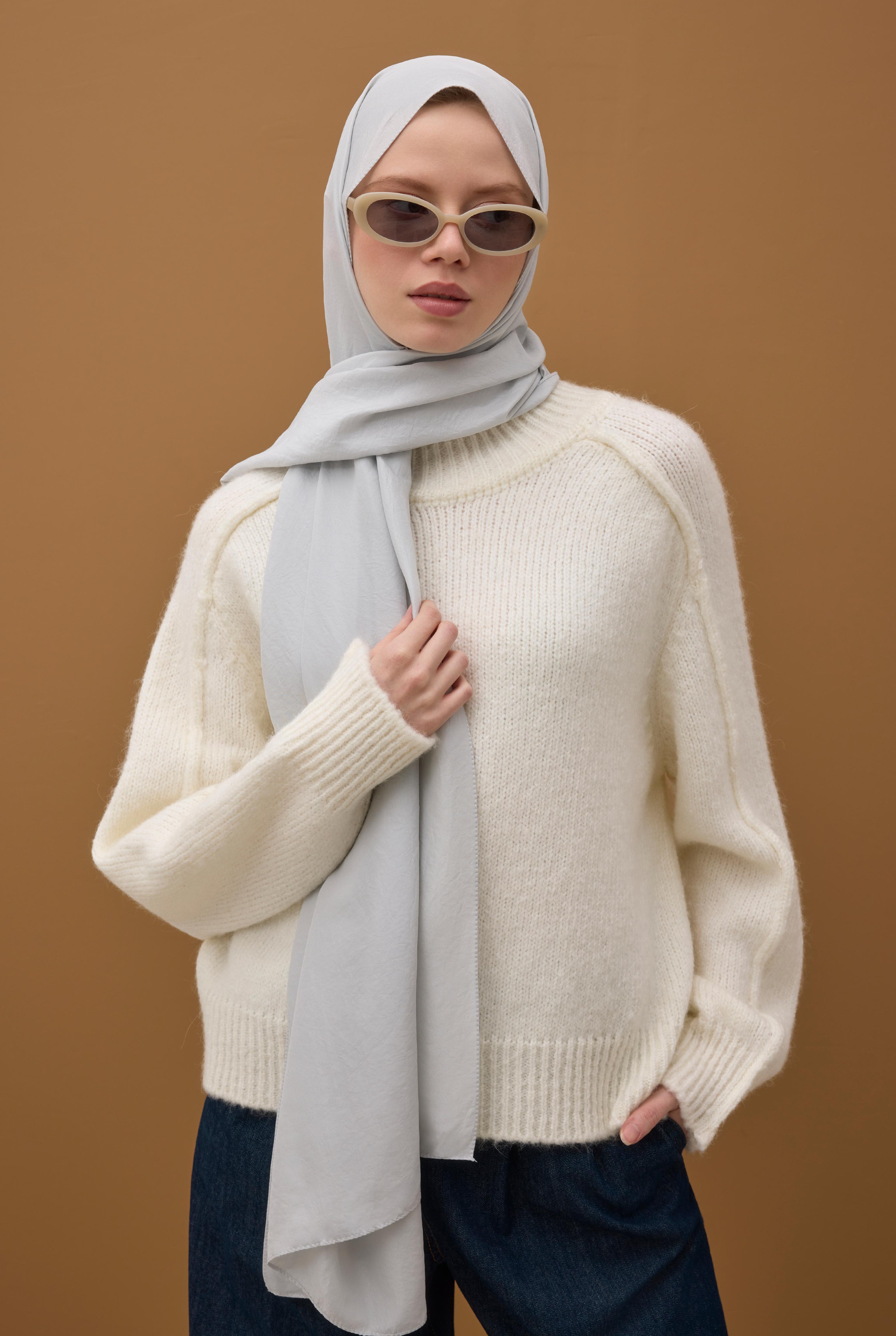 Soft Wrinkled Shawl Gray - 3