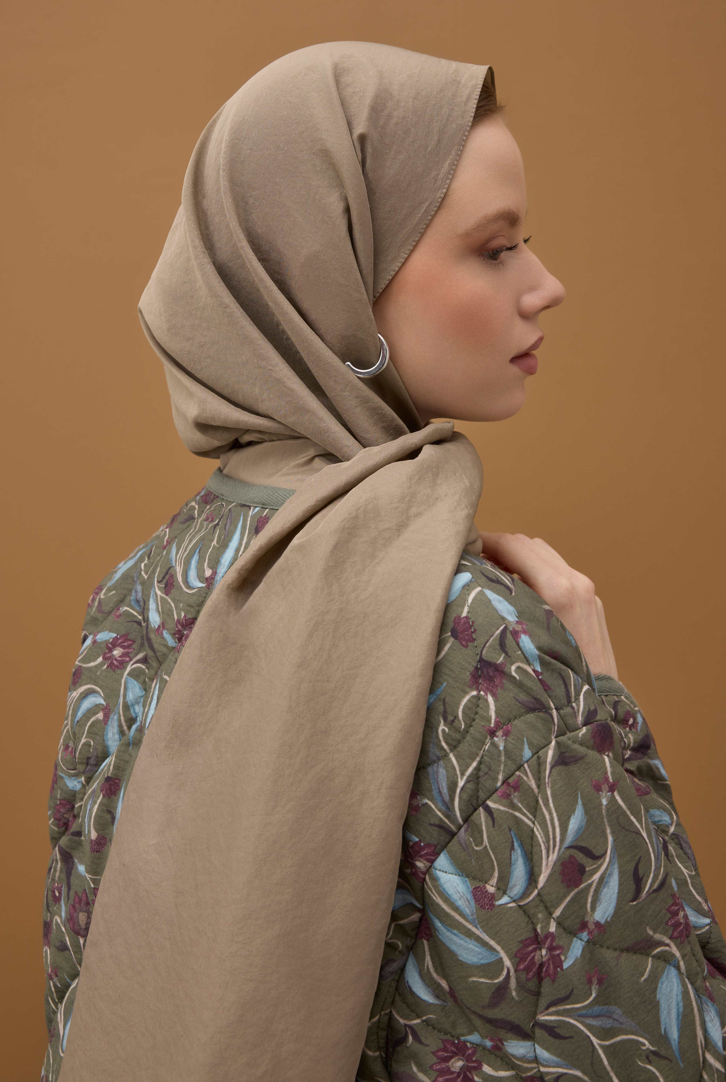 Soft Wrinkled Shawl Dusty Mink - 2