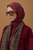 Soft Wrinkled Shawl Bordeaux 