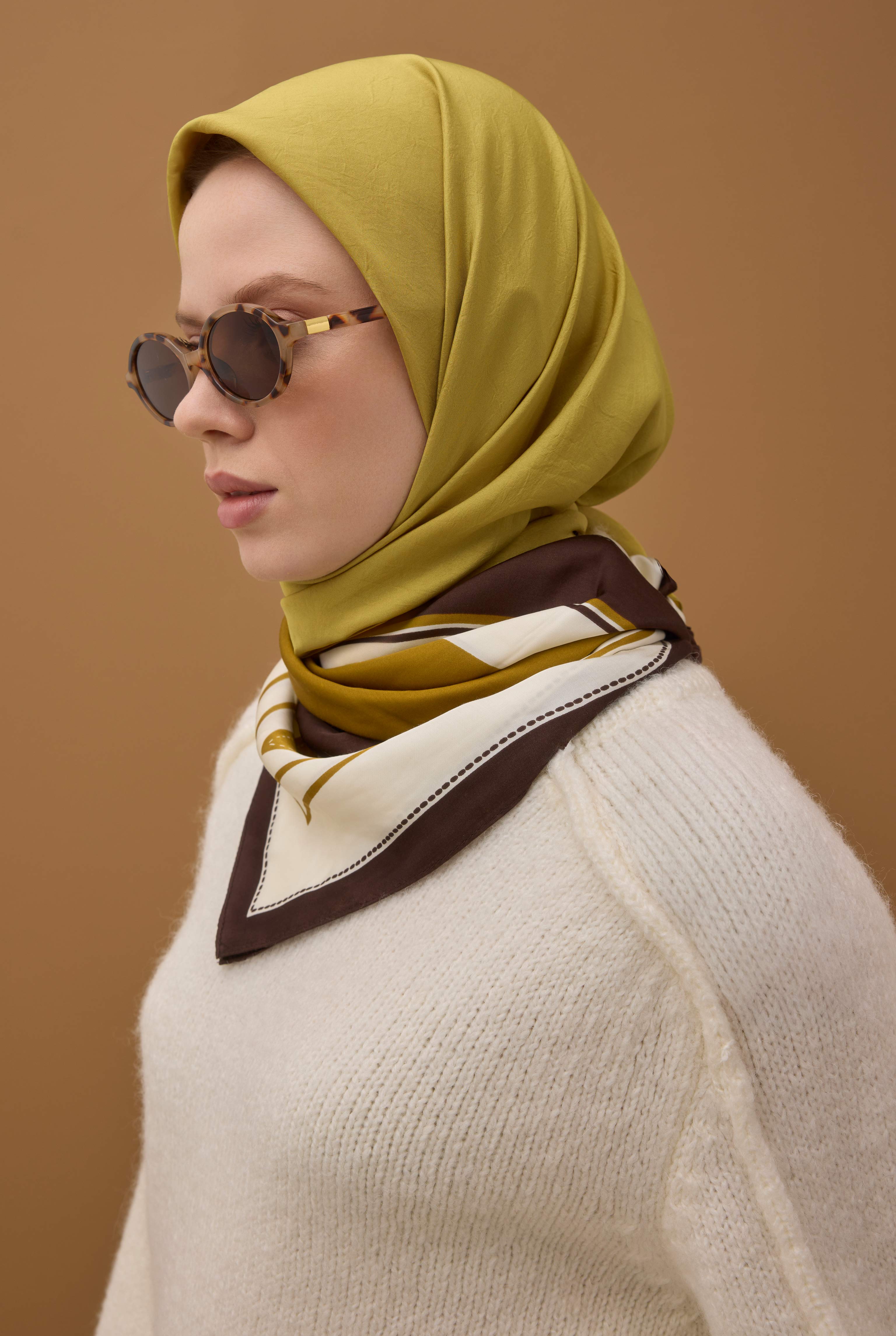 Soft Wrinkled Scarf Acidic Green - 2