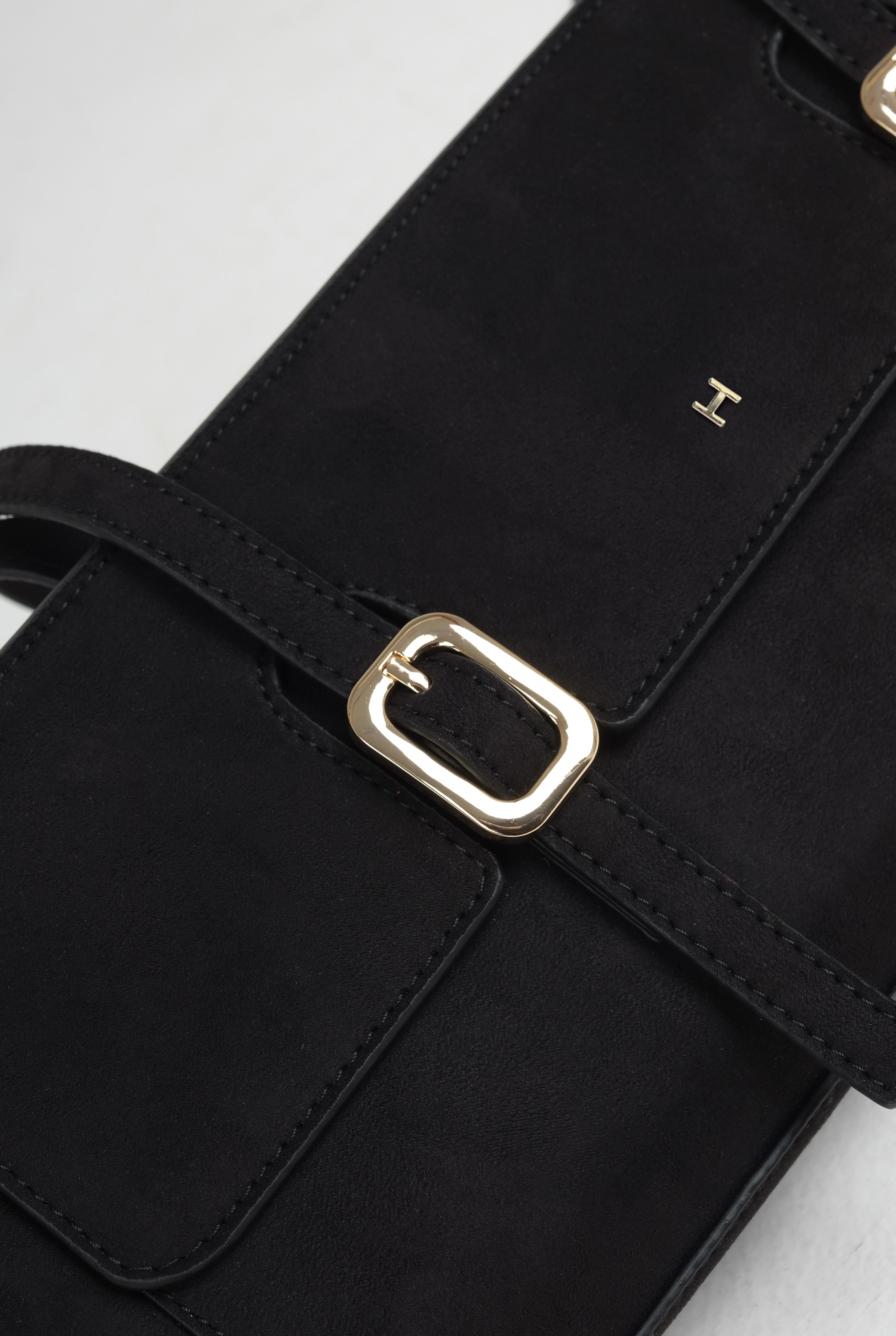 Suede Baguette Bag Black - 6